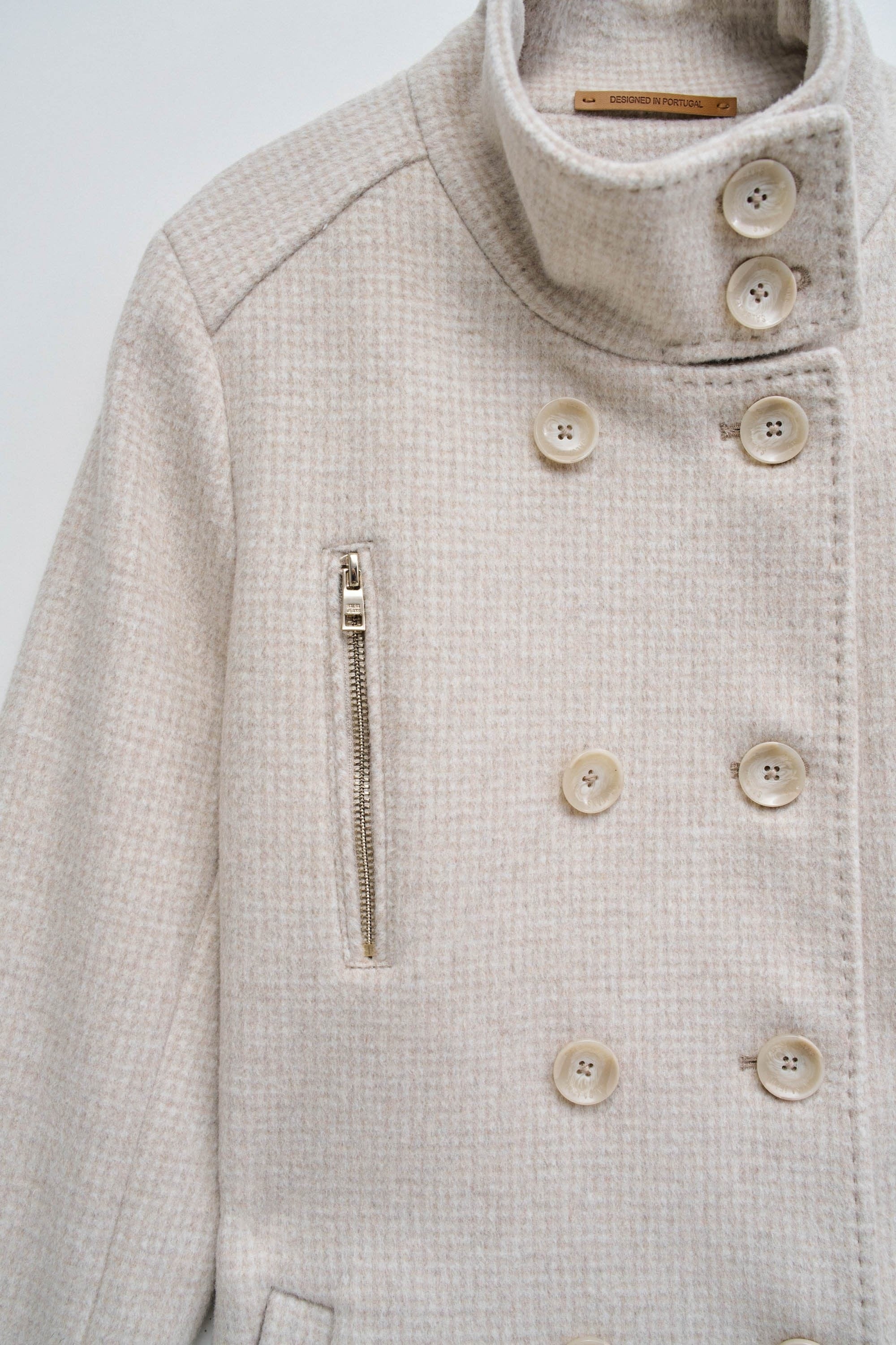 Grace Long Woolen Coat in Light Beige V1 Jackets Salsa Jeans