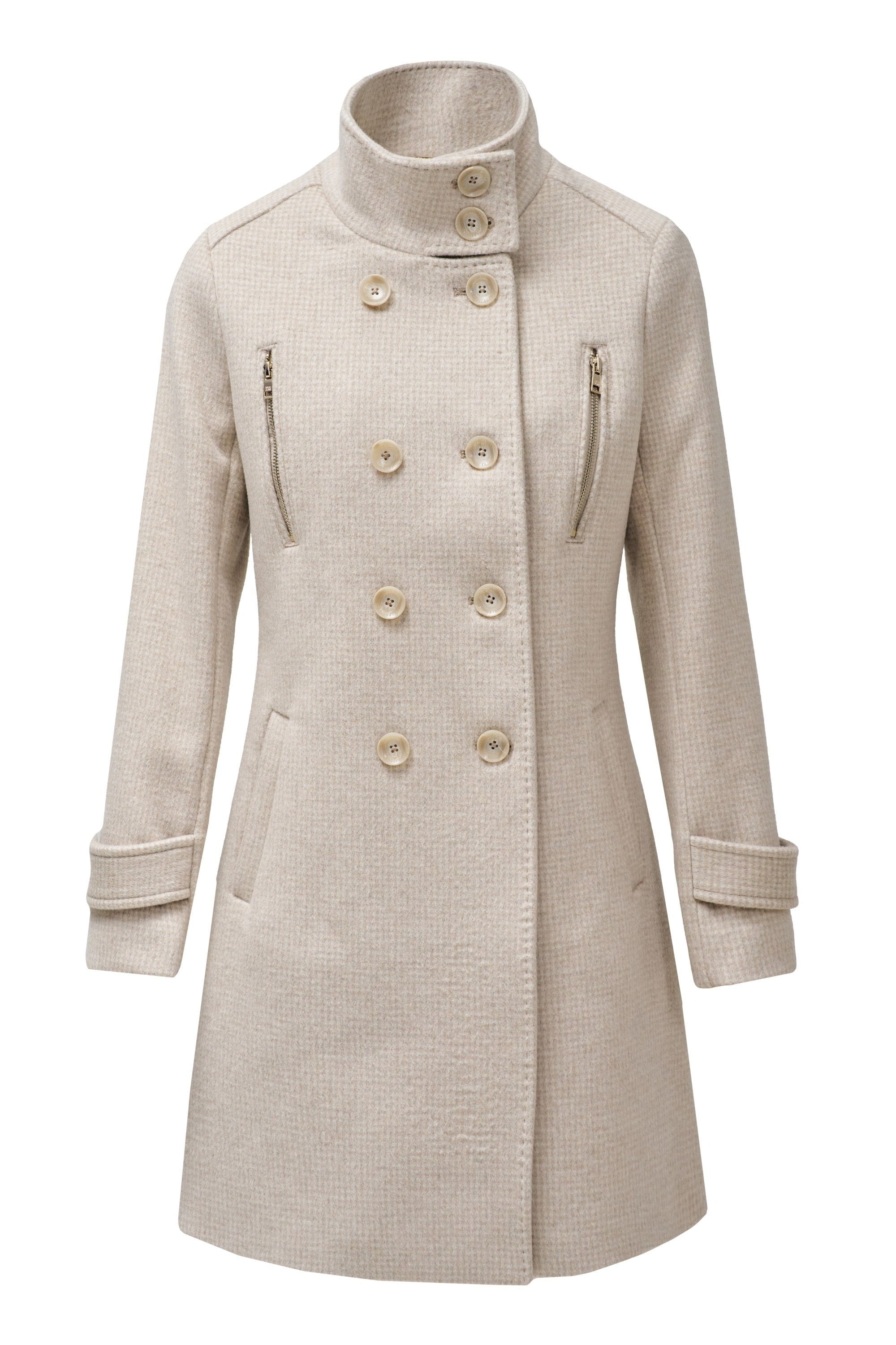 Grace Long Woolen Coat in Light Beige V1 Jackets Salsa Jeans