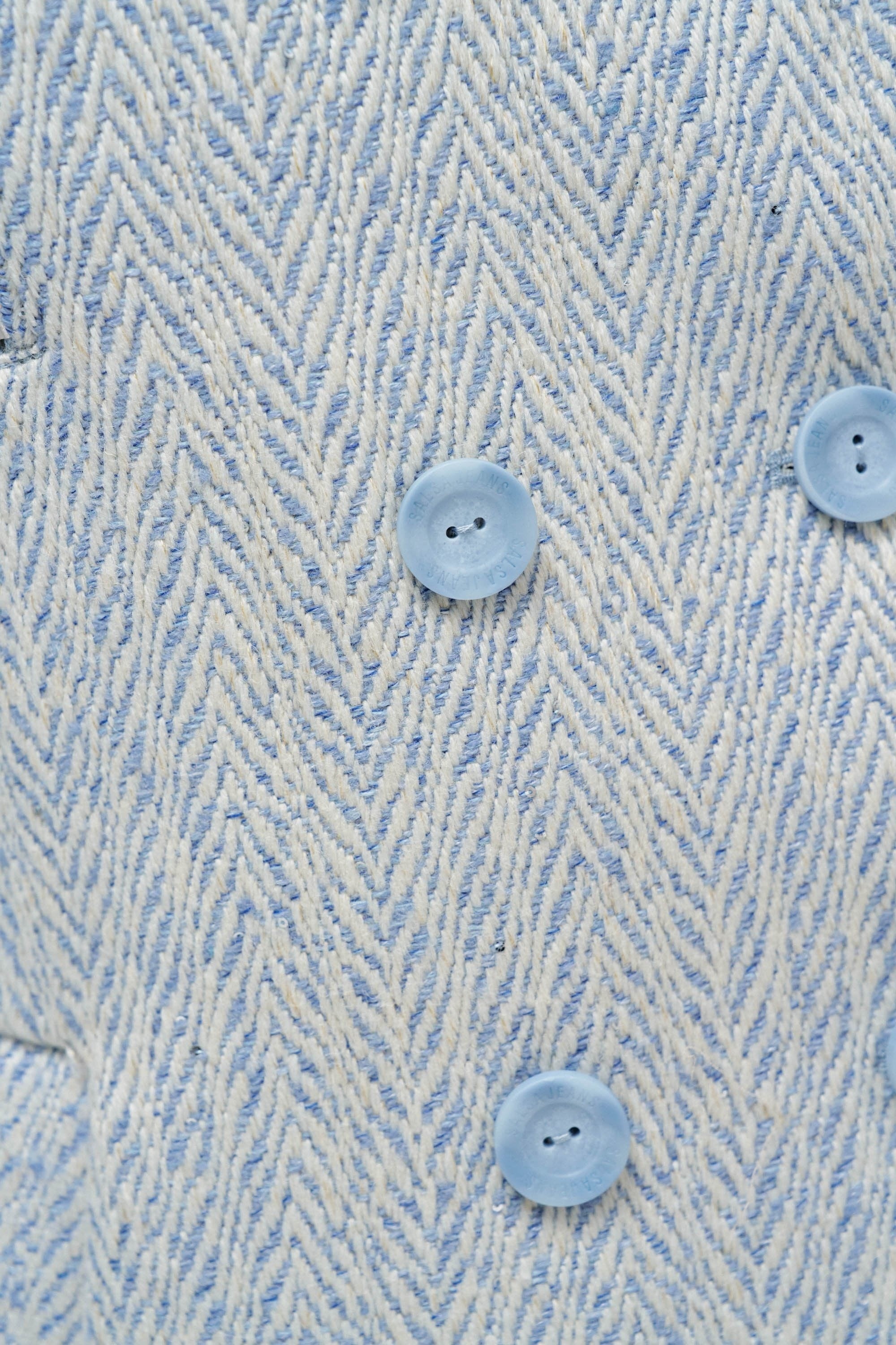 Grace Long Woolen Coat in Light Blue V1 Jackets Salsa Jeans