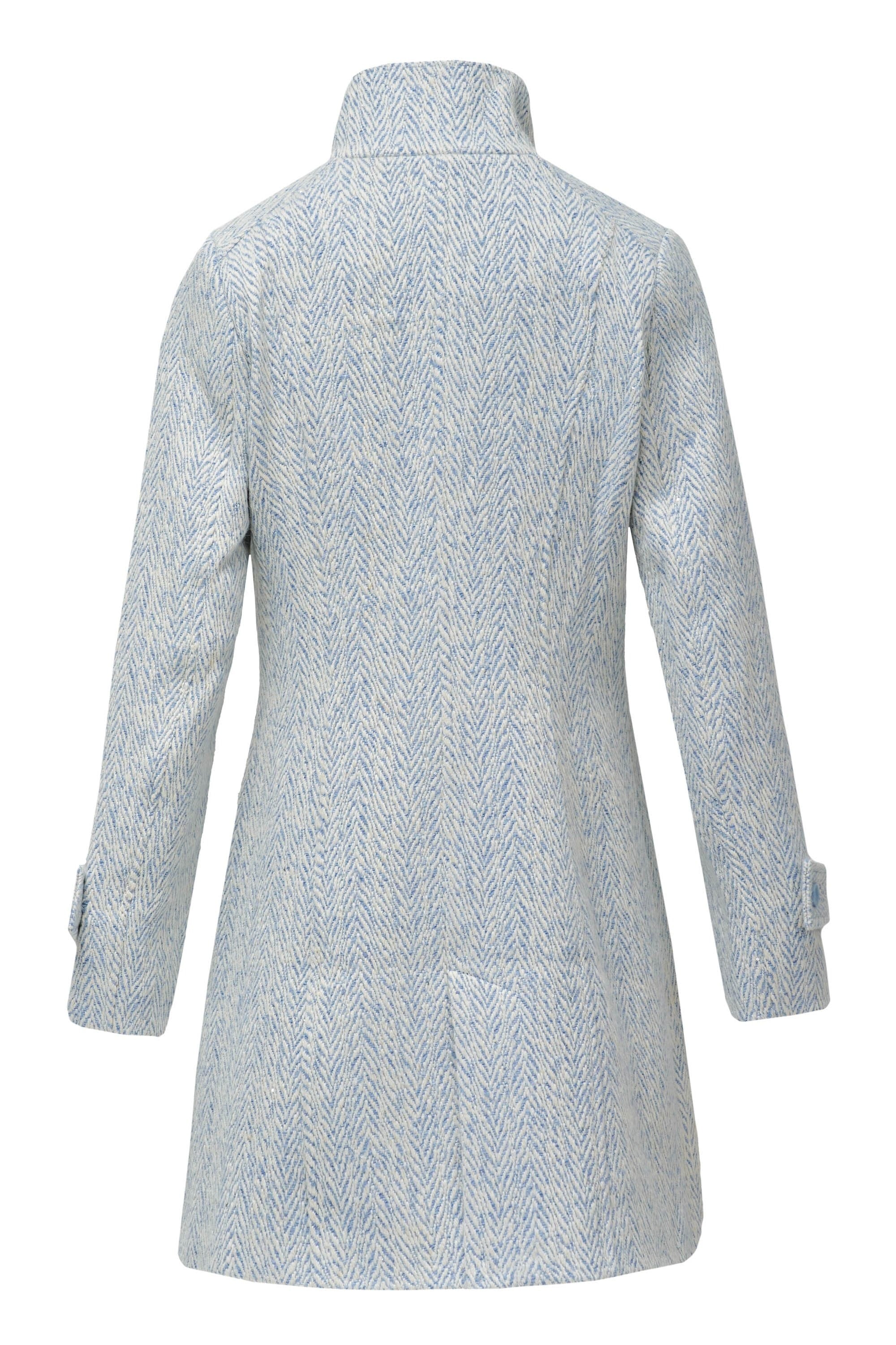 Grace Long Woolen Coat in Light Blue V1 Jackets Salsa Jeans