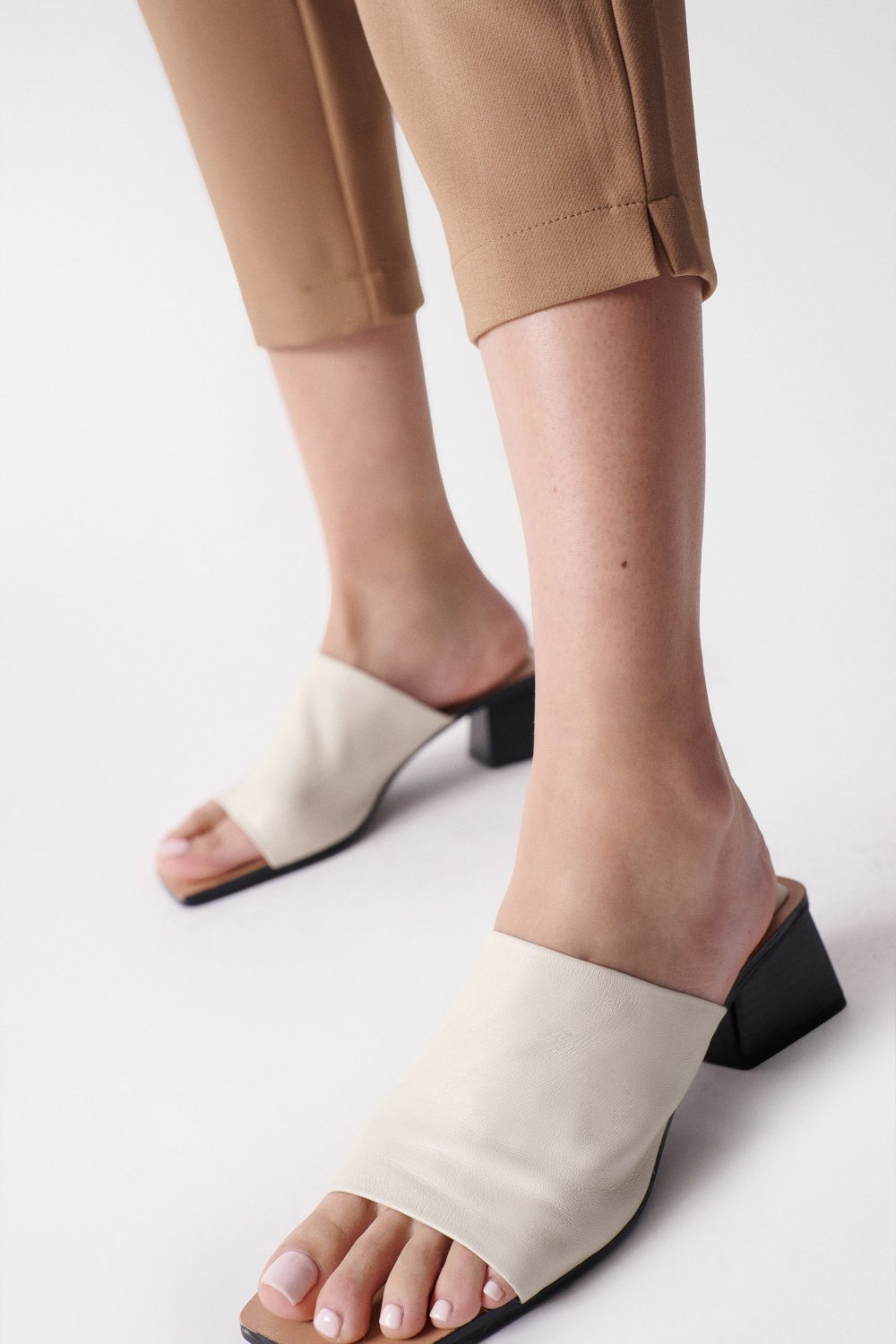 Chino Cropped Slim High Waist in Light Beige Pants Salsa Jeans
