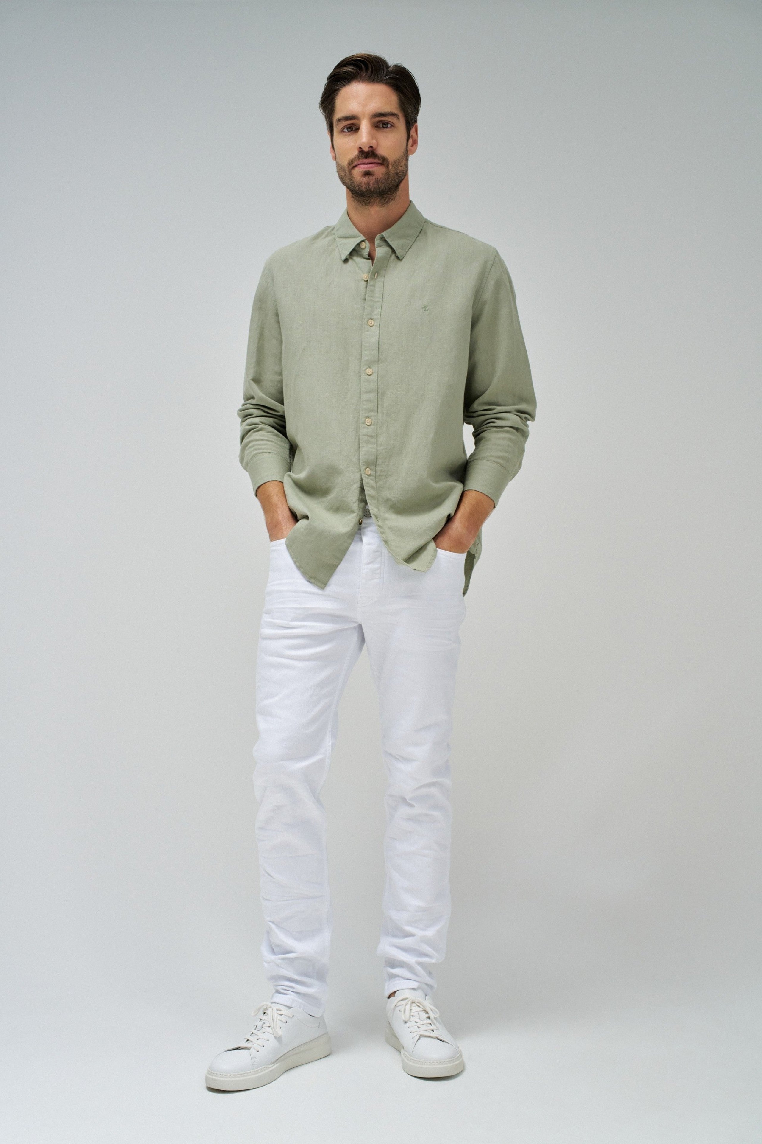 Slim Twill Jeans in White Jeans Salsa Jeans