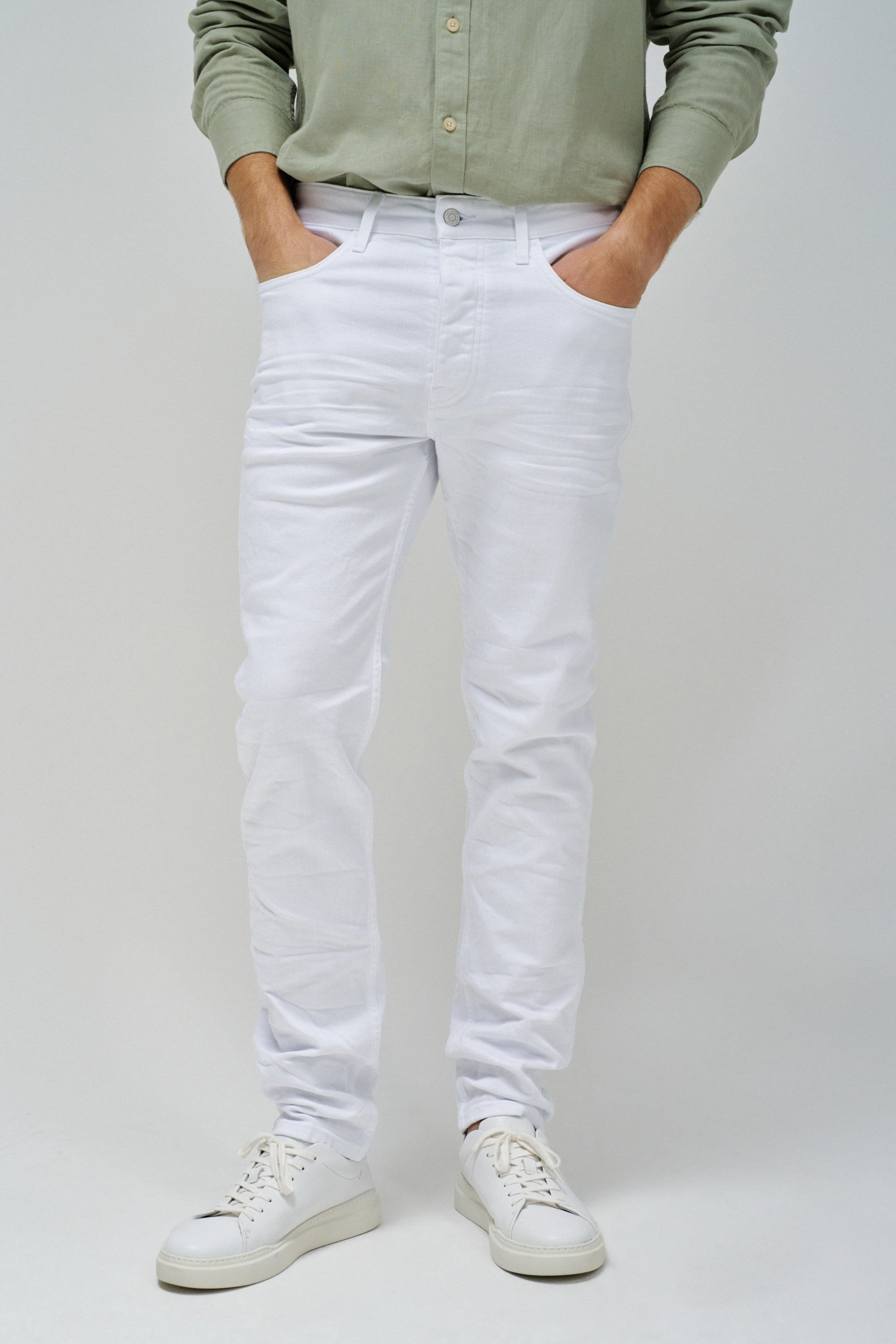 Slim Twill Jeans in White Jeans Salsa Jeans