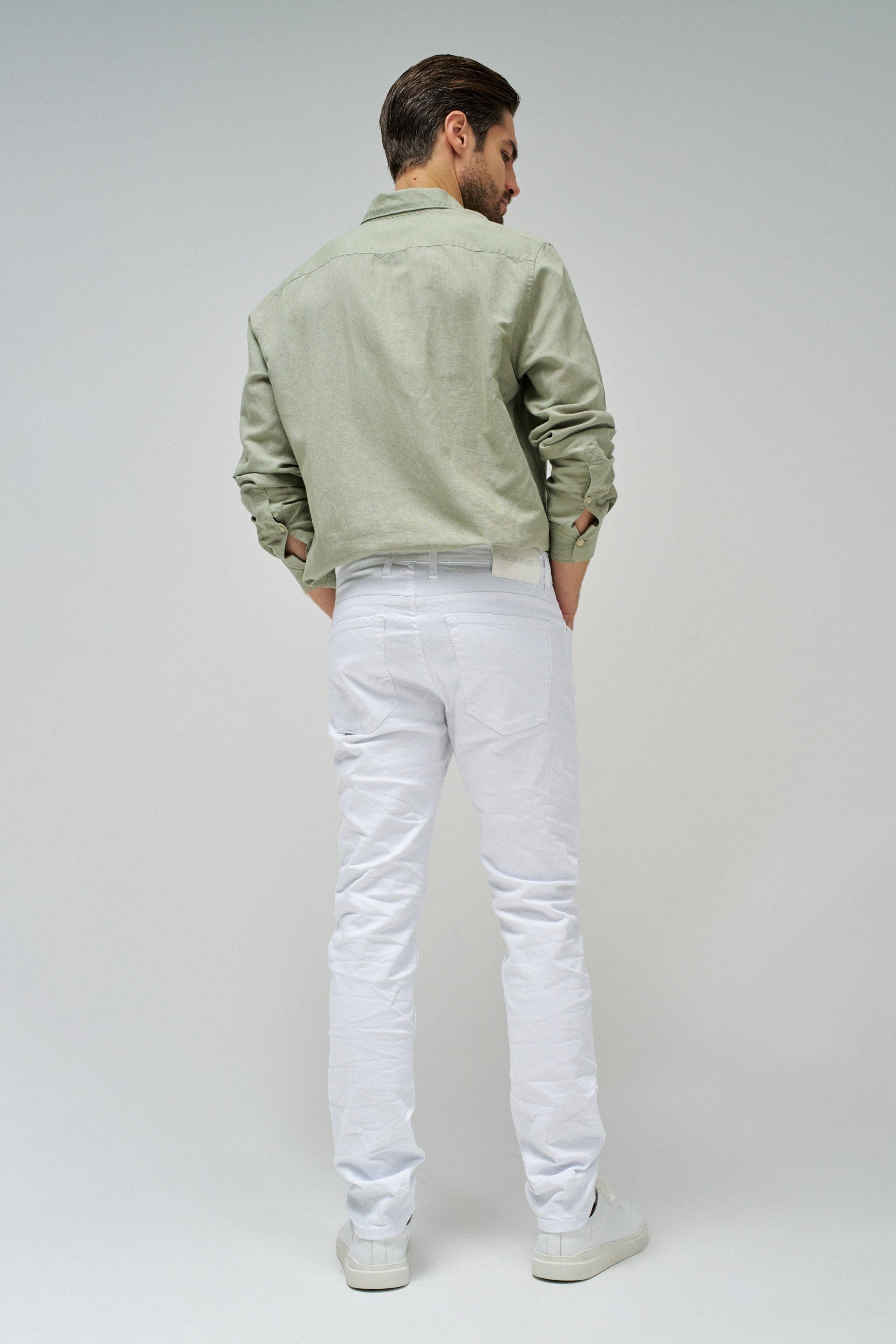 Slim Twill Jeans in White Jeans Salsa Jeans