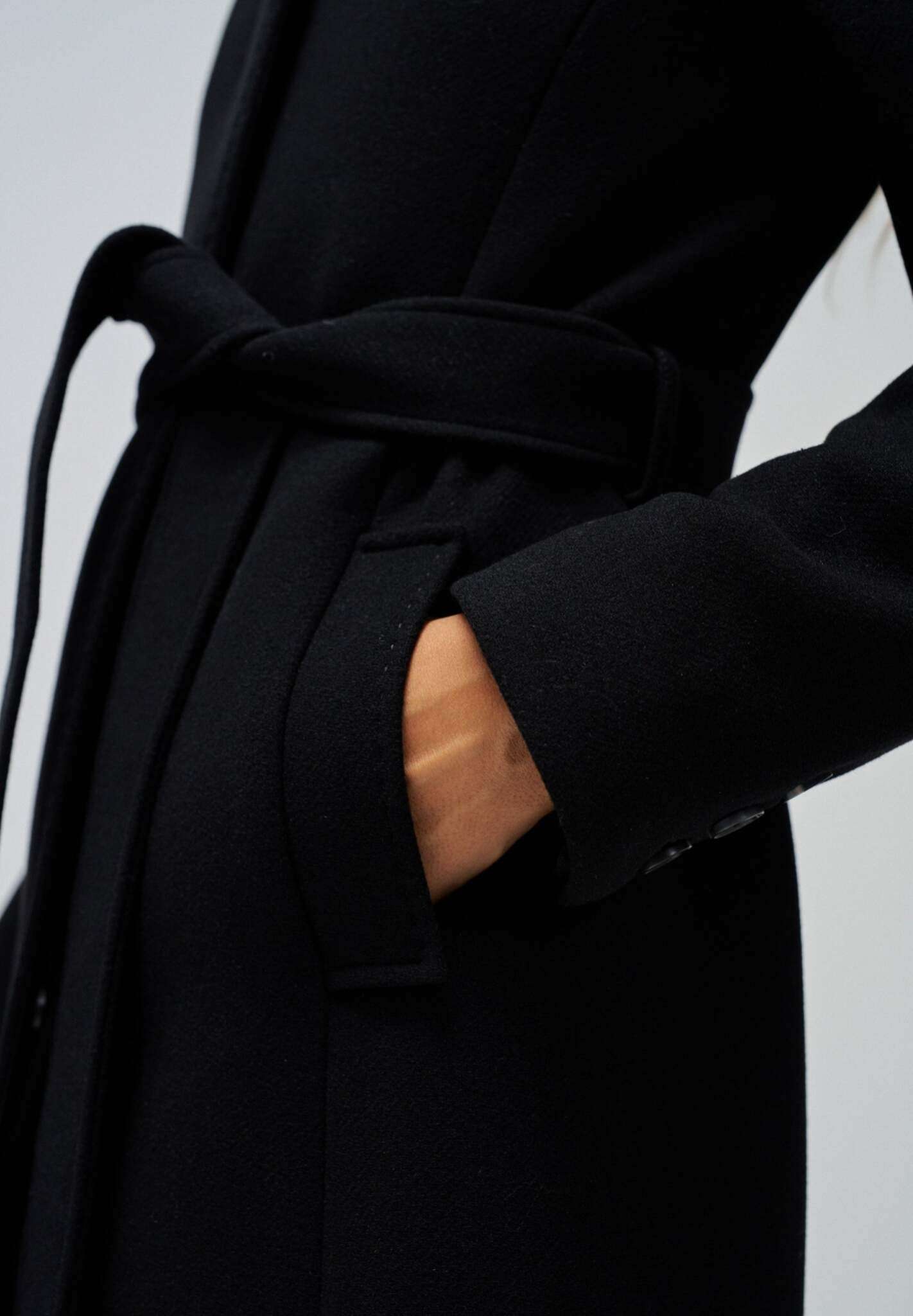 The Reimagined Wool Coat in Black Jackets Salsa Jeans