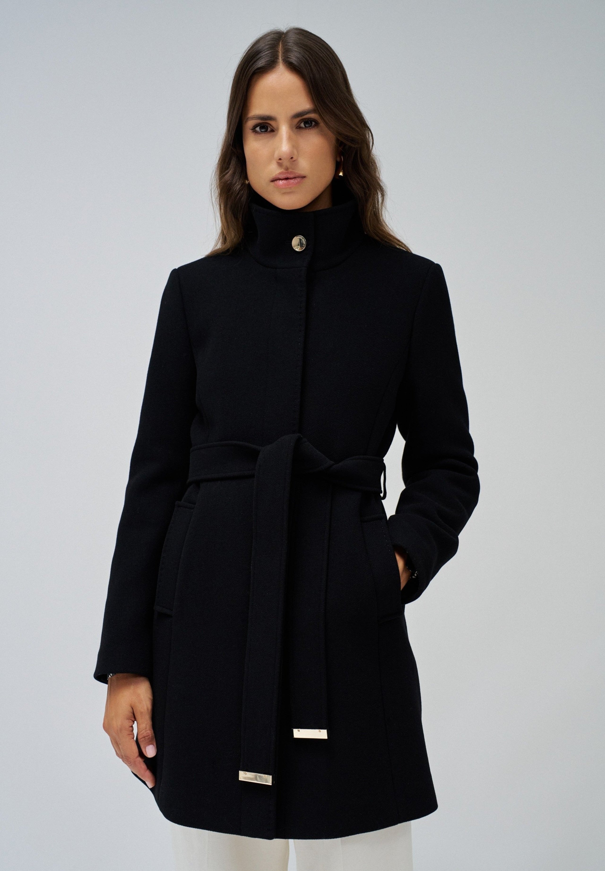 The Reimagined Wool Coat in Black Jackets Salsa Jeans