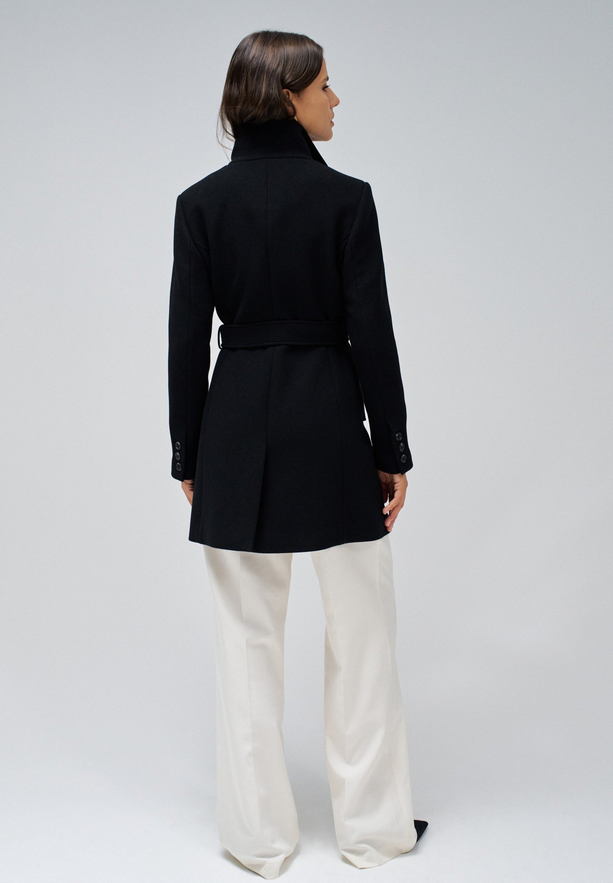 The Reimagined Wool Coat in Black Jackets Salsa Jeans
