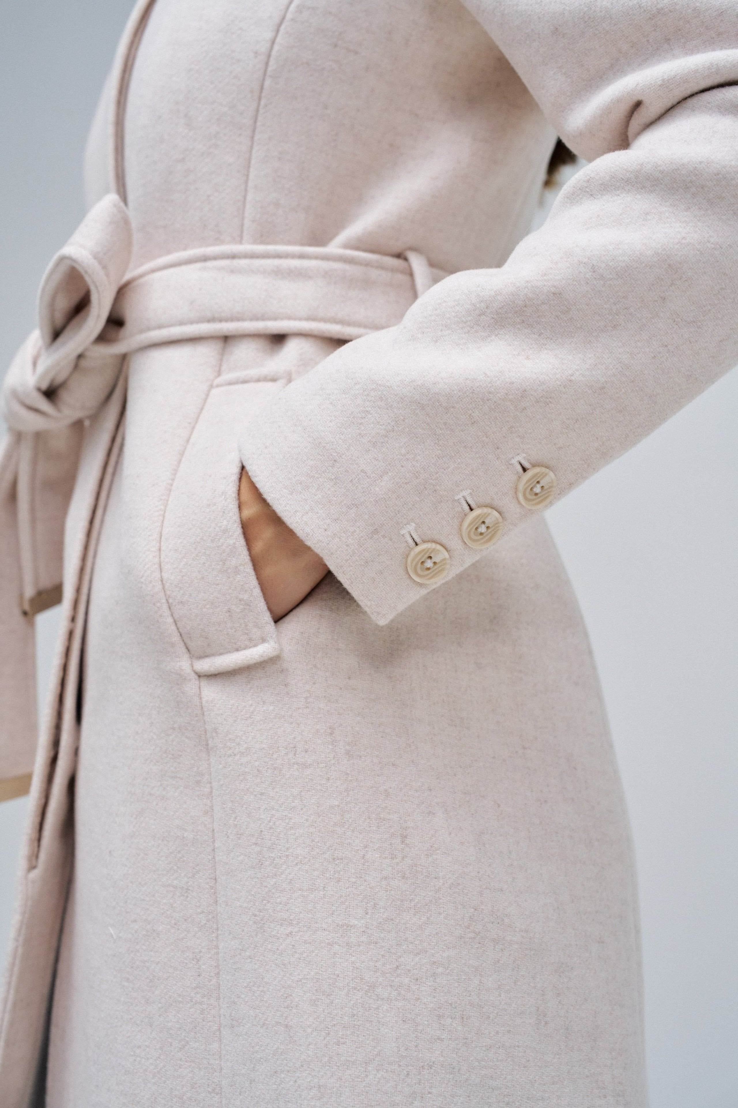 The Reimagined Wool Coat in Light Beige V1 Jackets Salsa Jeans