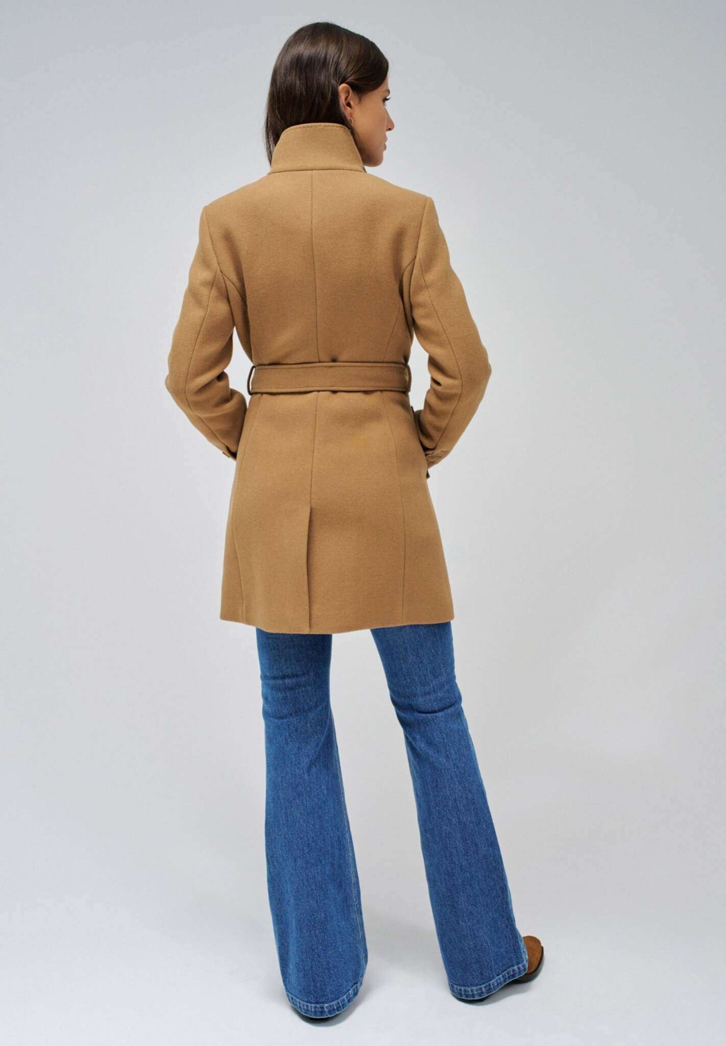 The Reimagined Wool Coat in Dark Beige Jackets Salsa Jeans