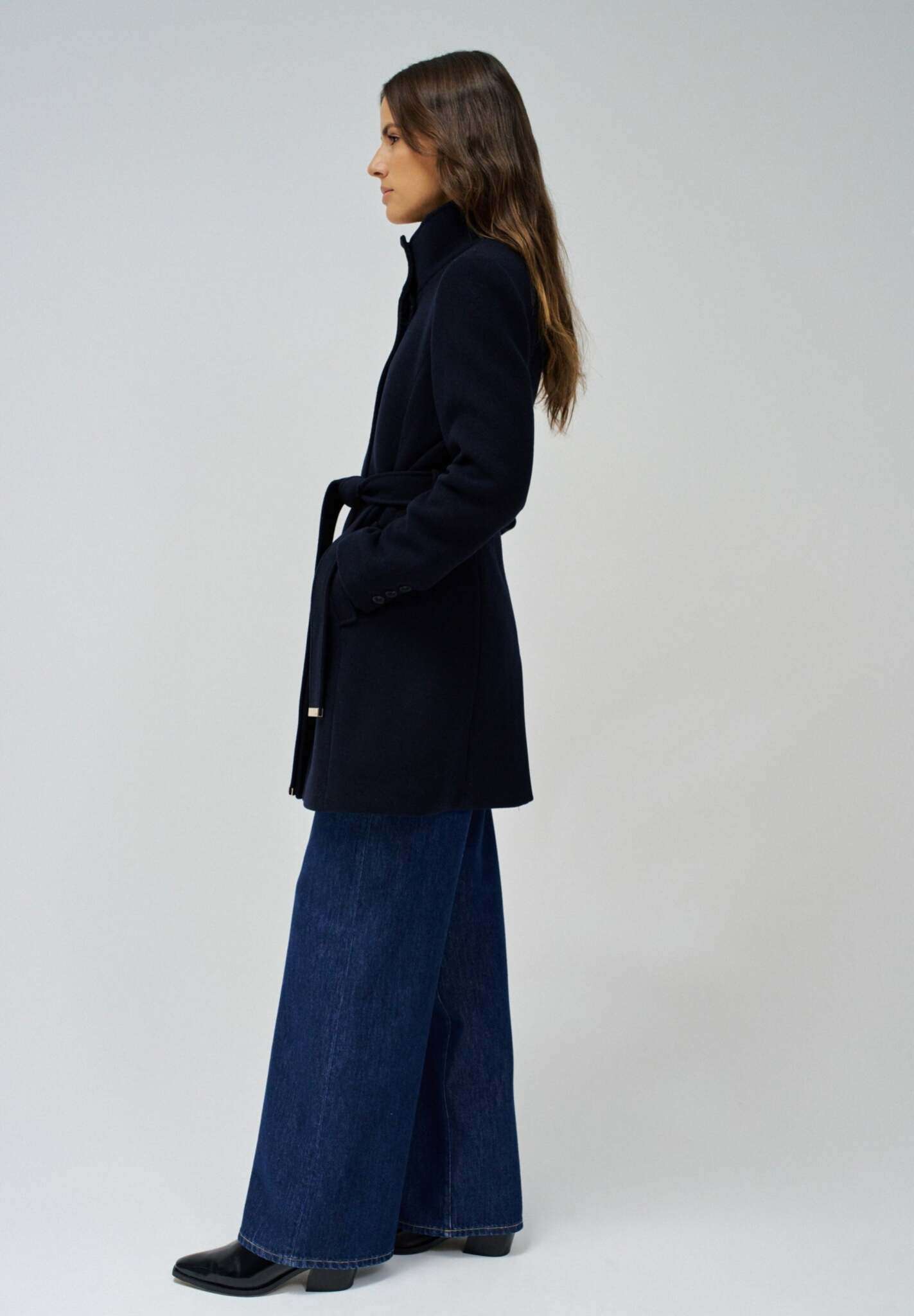The Reimagined Wool Coat in Dark Blue Jackets Salsa Jeans