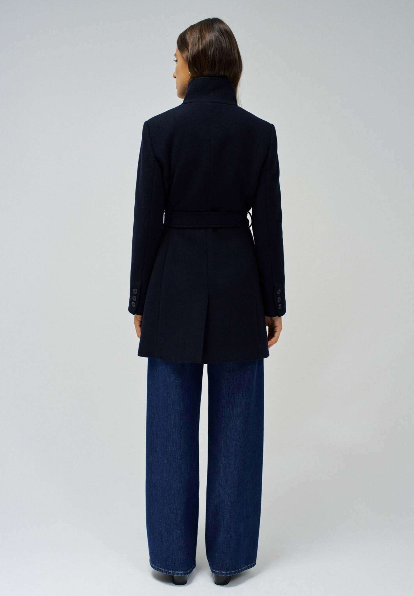 The Reimagined Wool Coat in Dark Blue Jackets Salsa Jeans