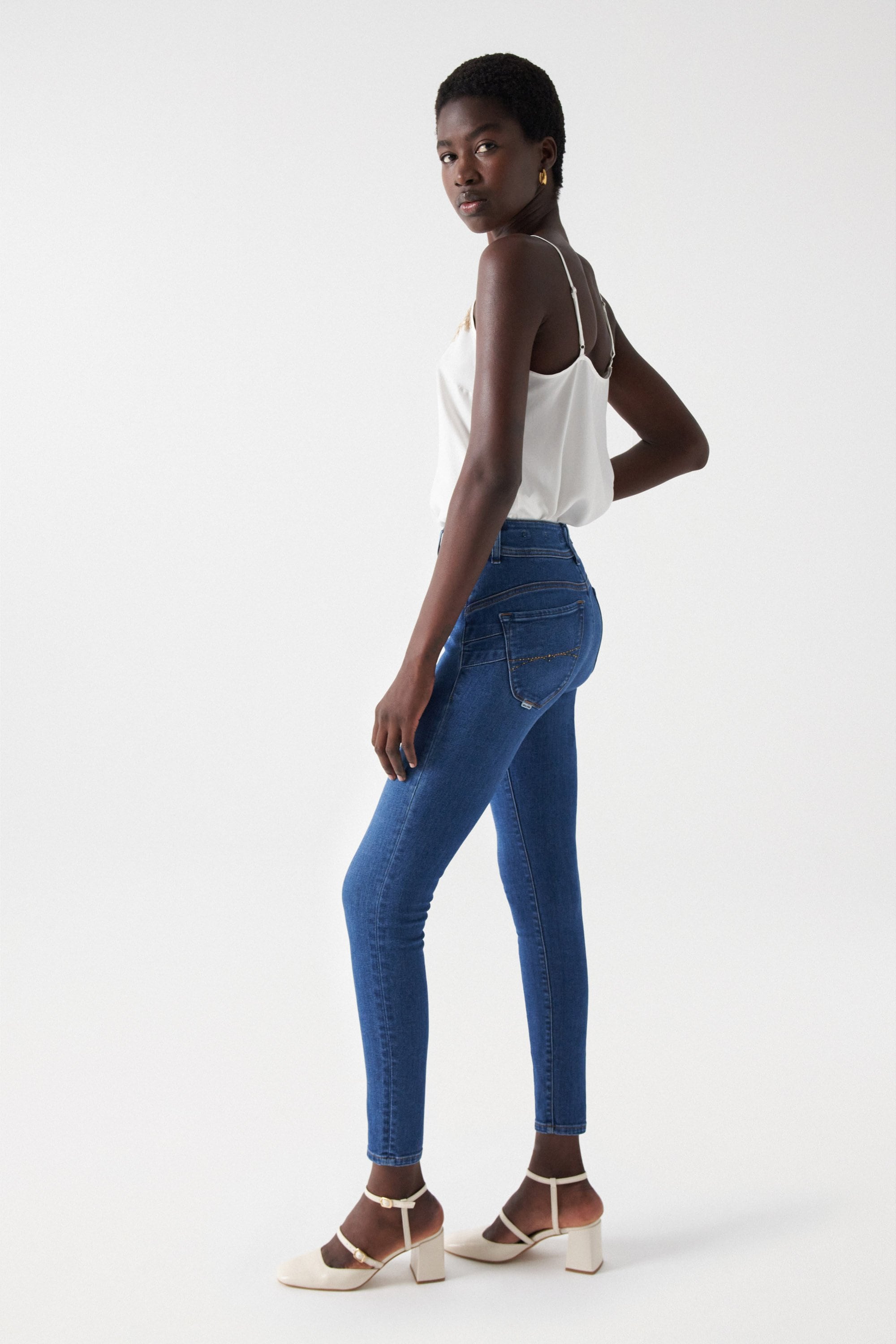 Secret With Sparkling in Medium Wash Jeans Salsa Jeans