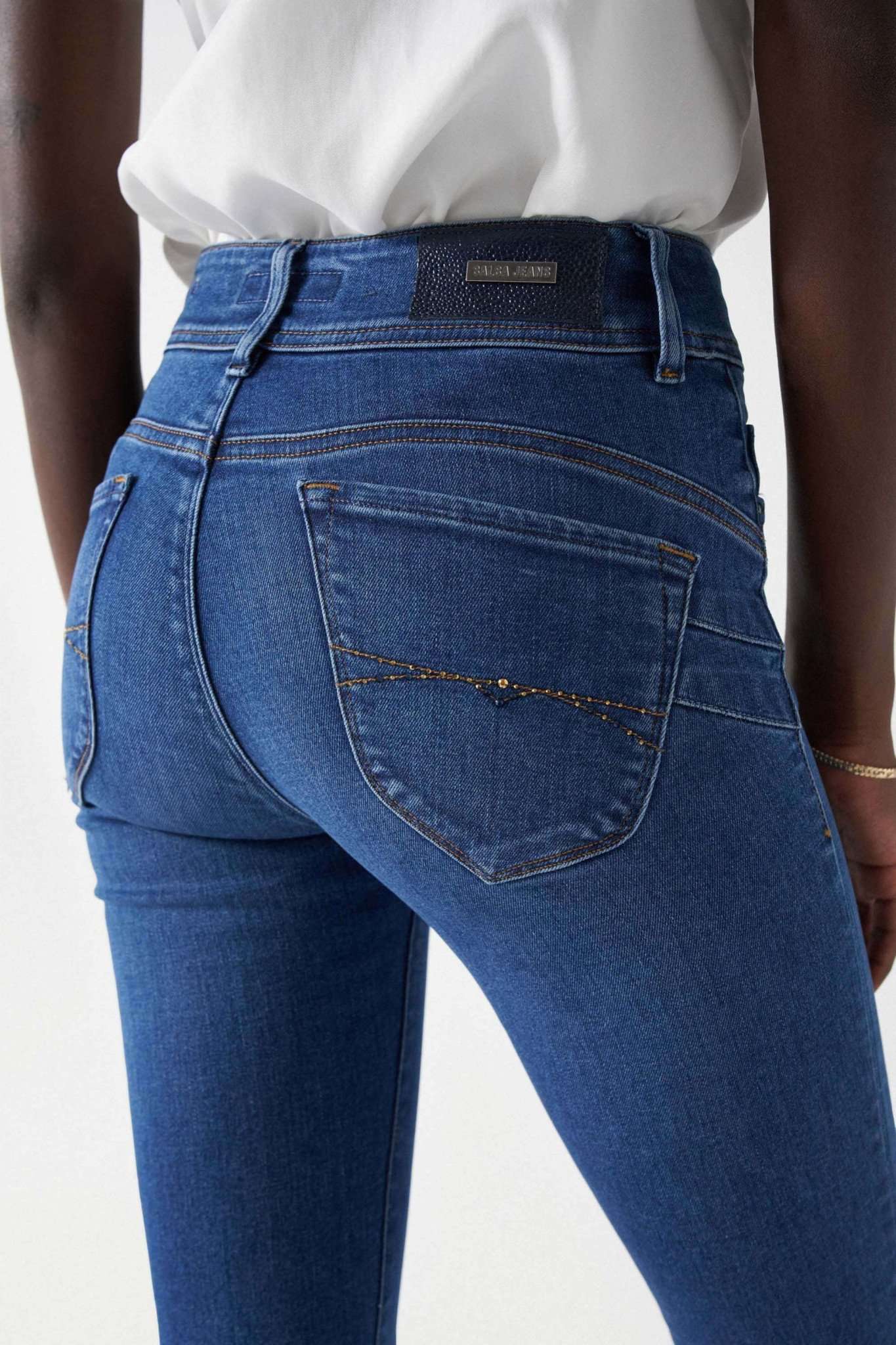 Secret With Sparkling in Medium Wash Jeans Salsa Jeans