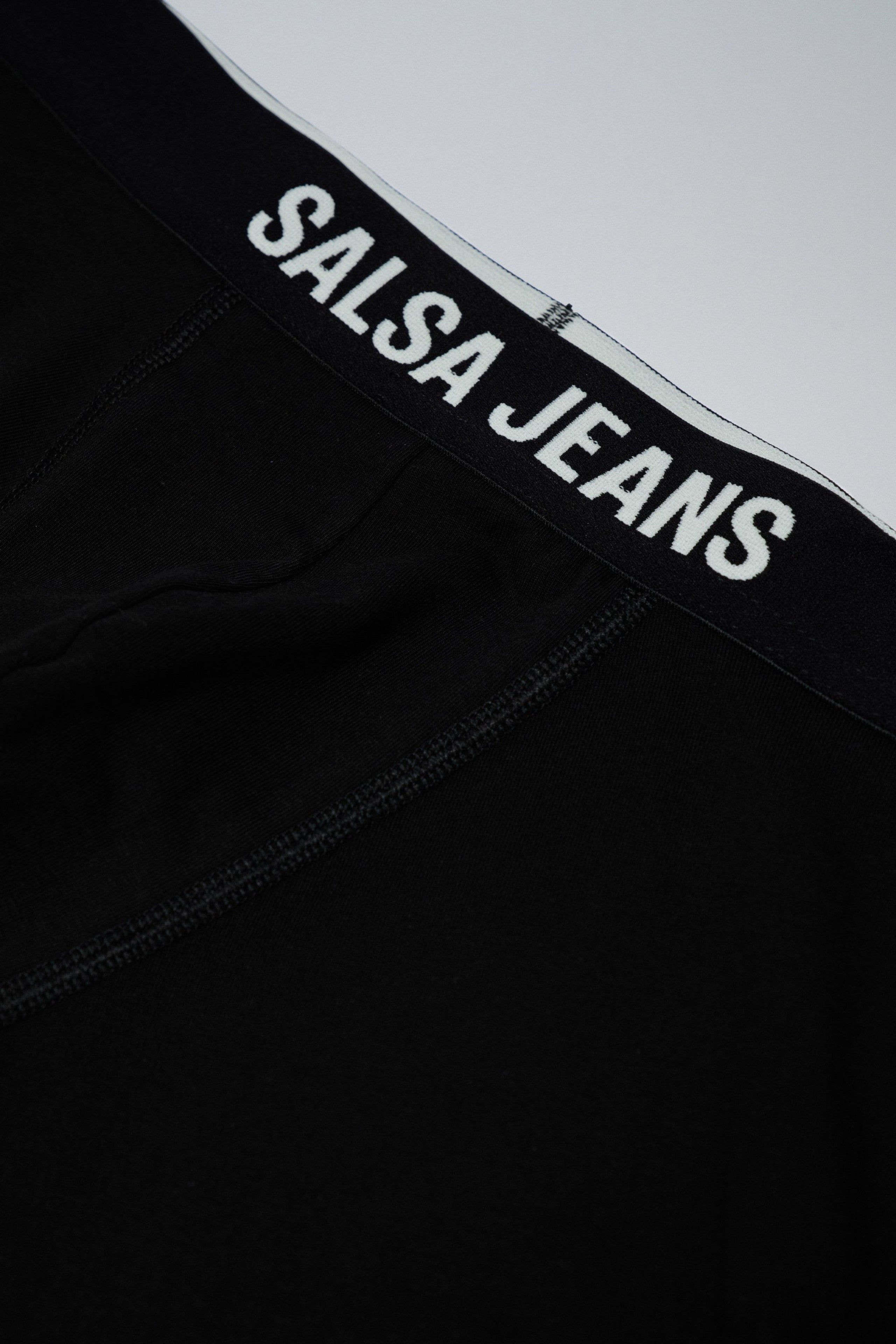3 Branding And Solid Trunks Pack In Black Underwear Salsa Jeans