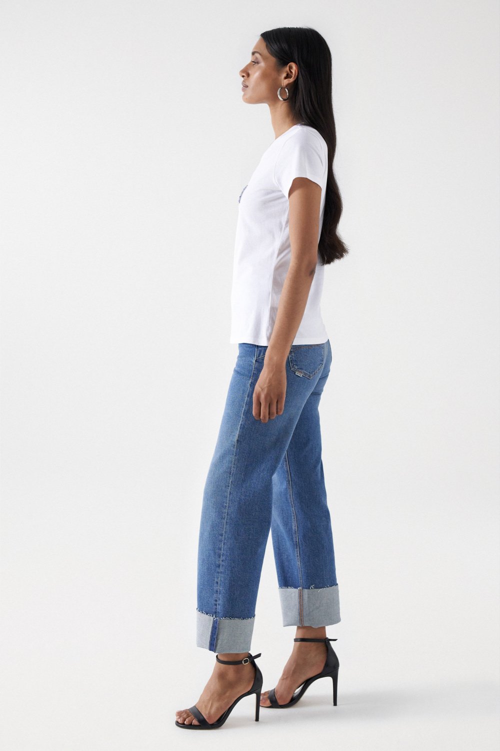 T-shirt Institutional Beaded in White T-Shirts Salsa Jeans