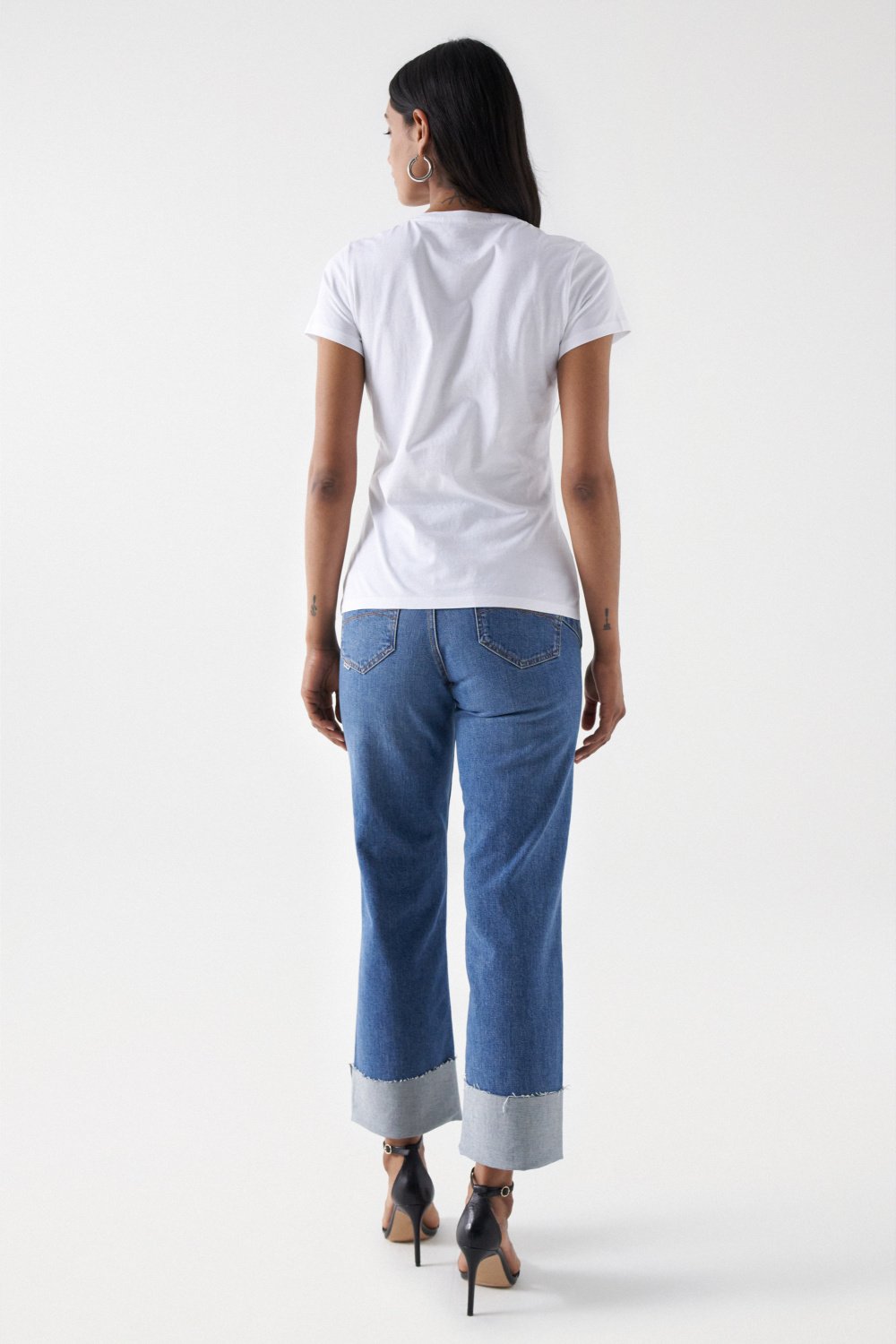 T-shirt Institutional Beaded in White T-Shirts Salsa Jeans