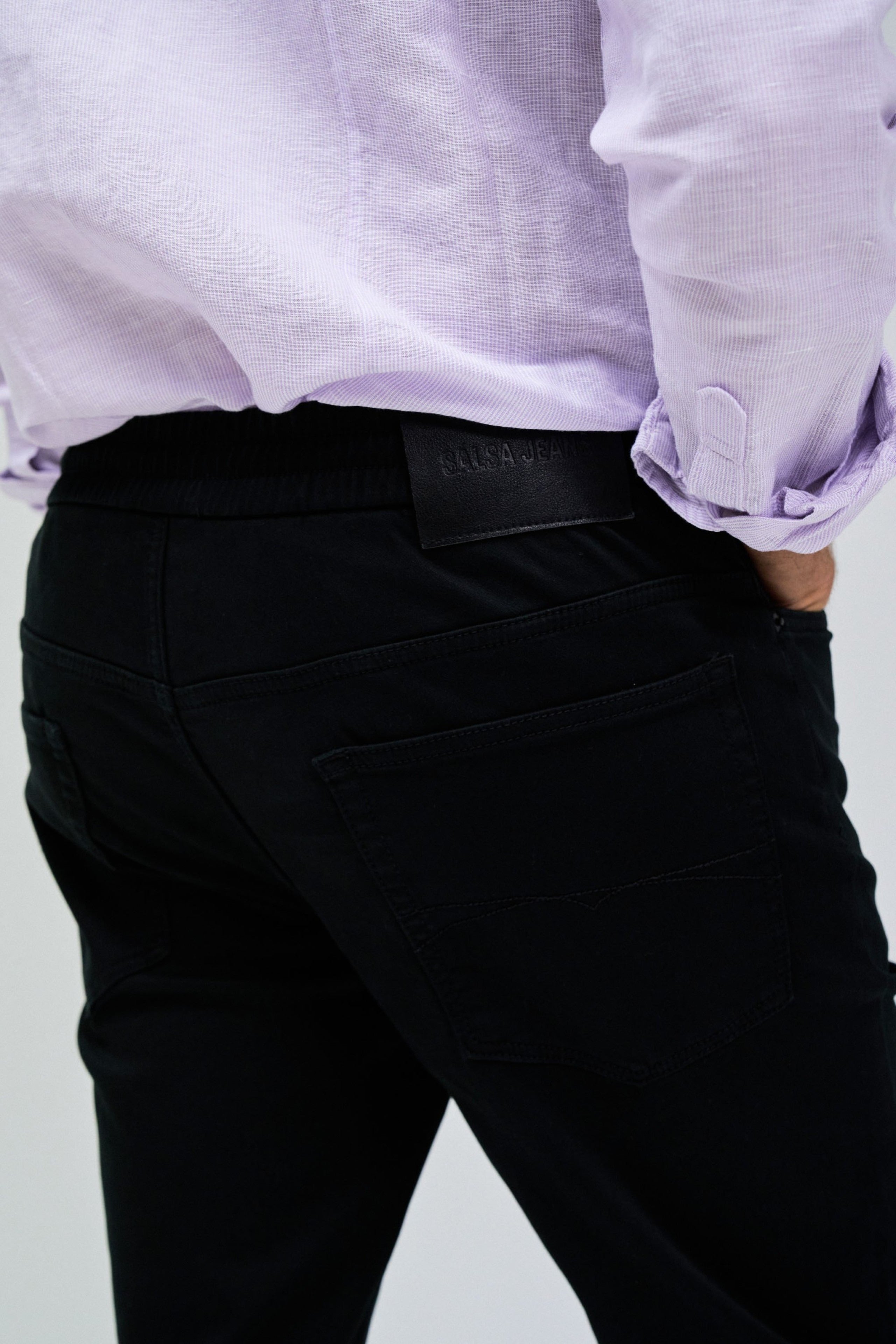 Regular Jogger S-Activ Colors in Black Pants Salsa Jeans