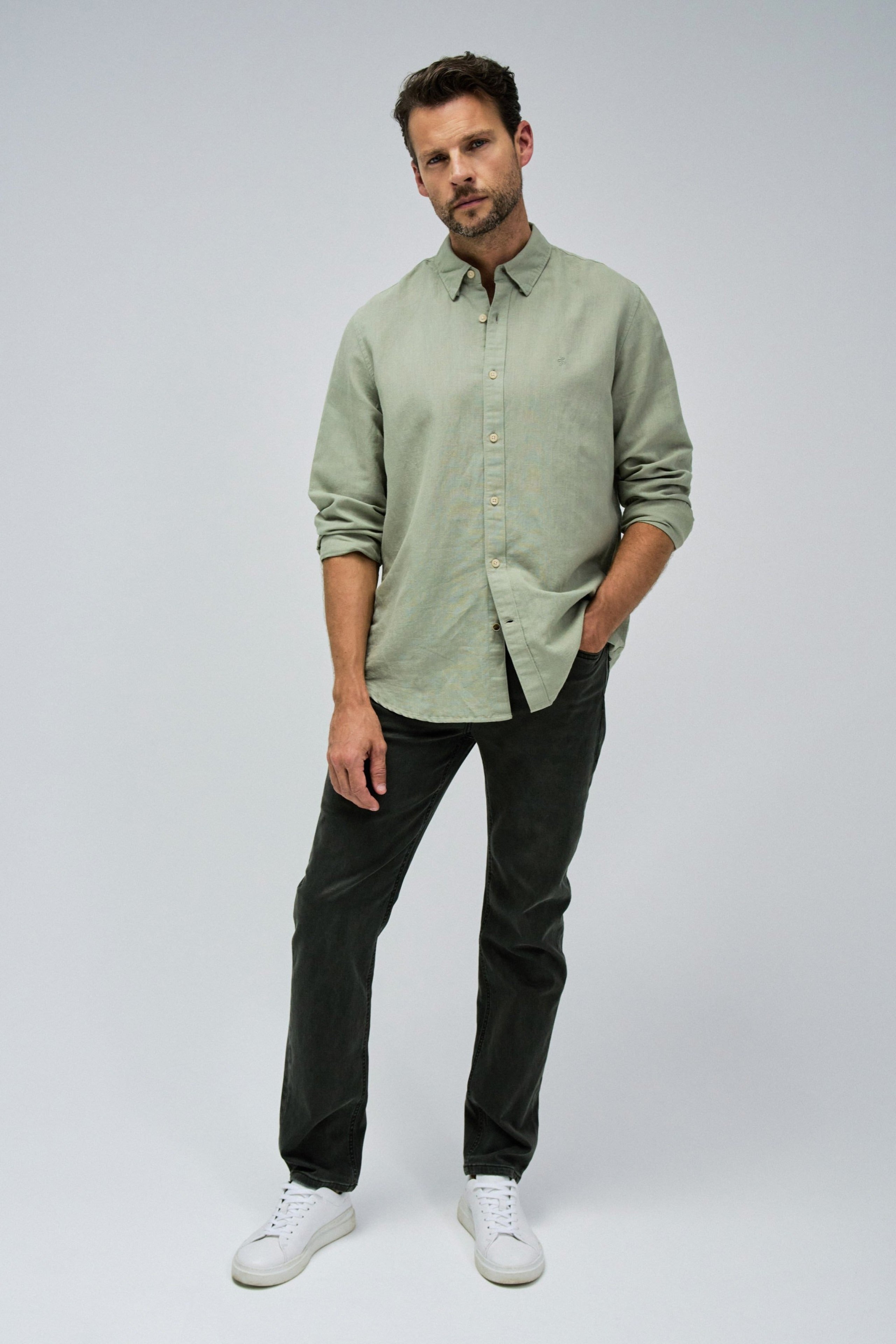 Regular Jogger S-Activ Colors in Dark Green Pants Salsa Jeans