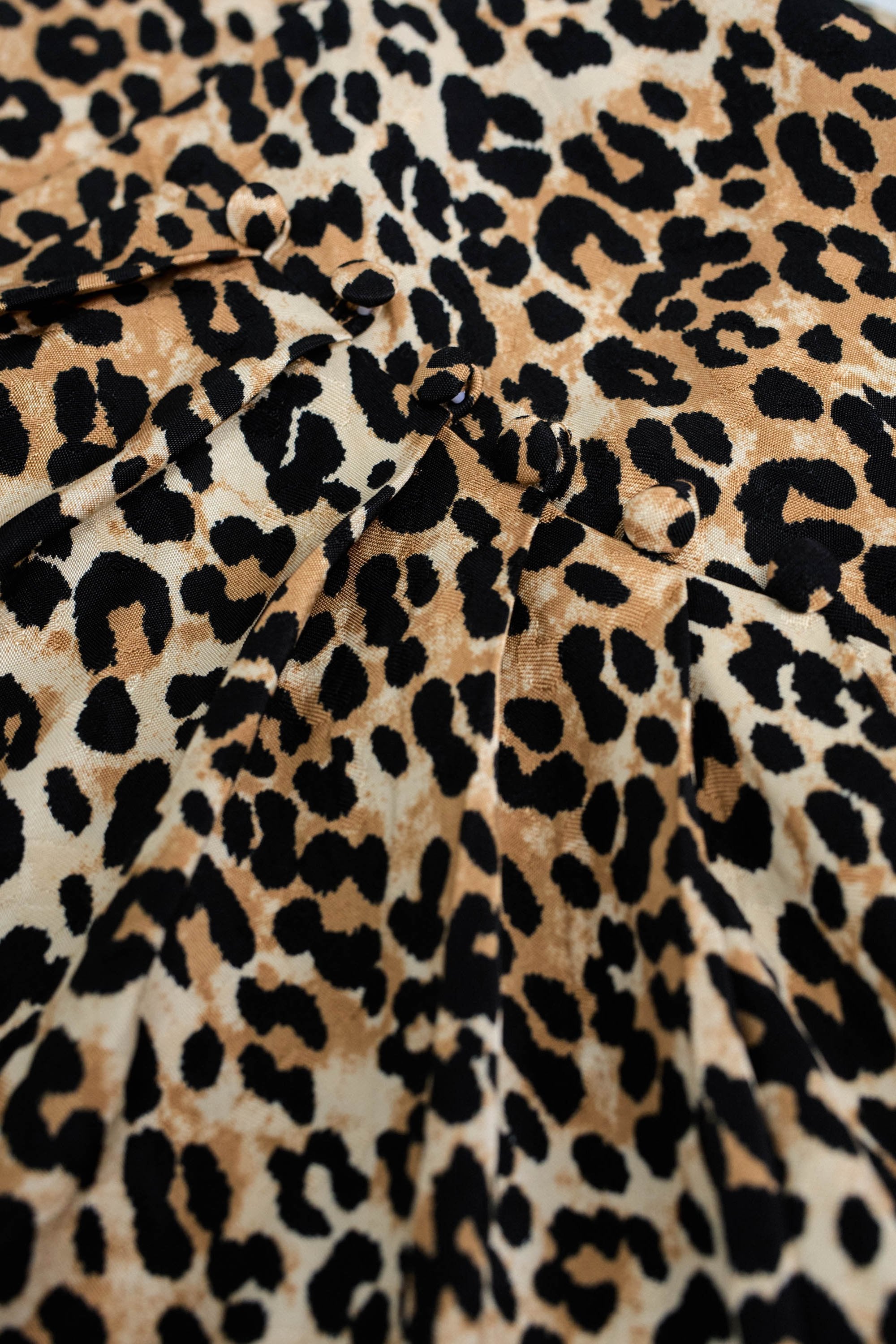 Animal Print Skirt with Button Detail in Dark Pearl Skirts Salsa Jeans