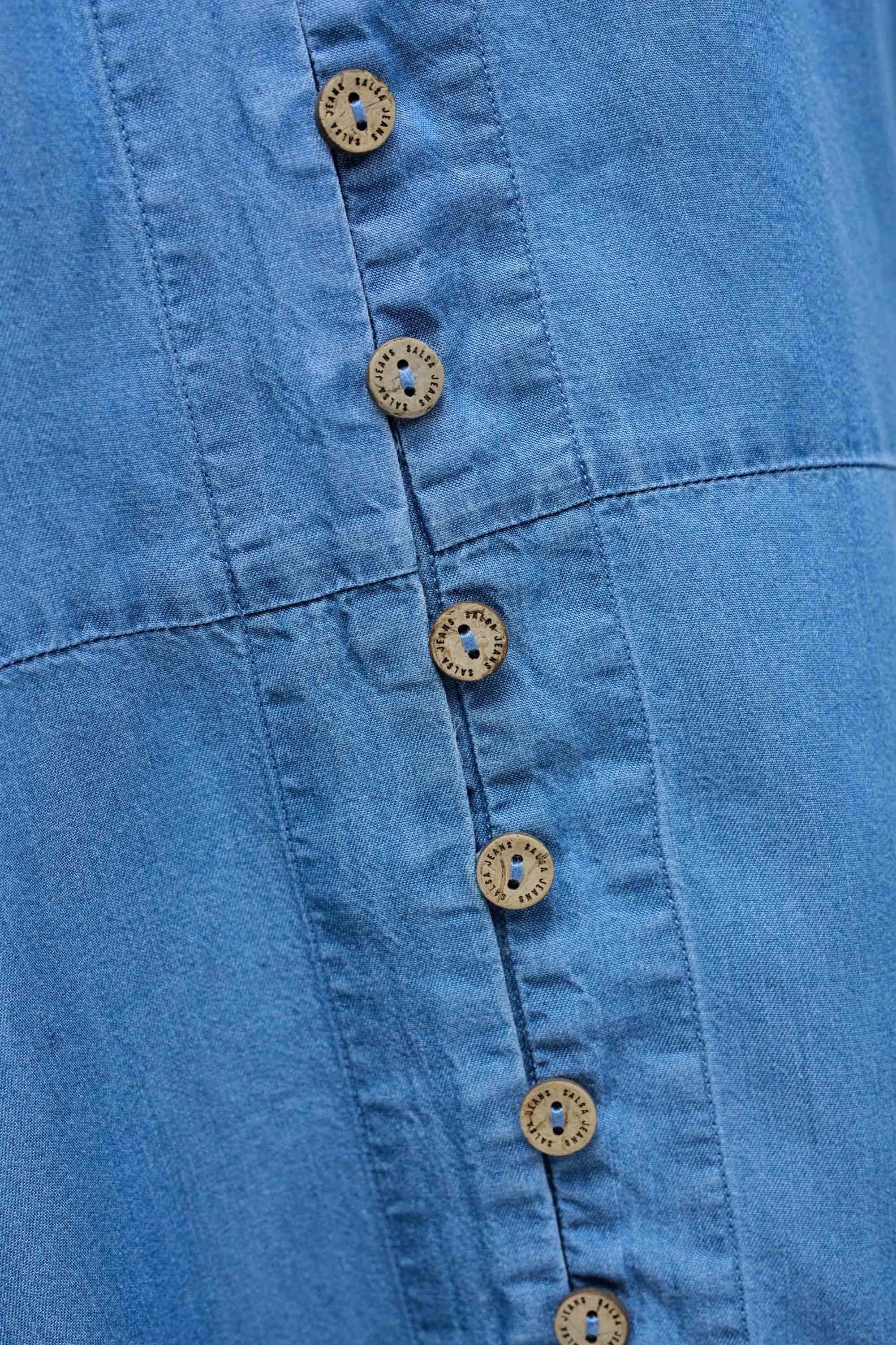 Lightdenim Dress With Belt in Medium Light Dresses Salsa Jeans