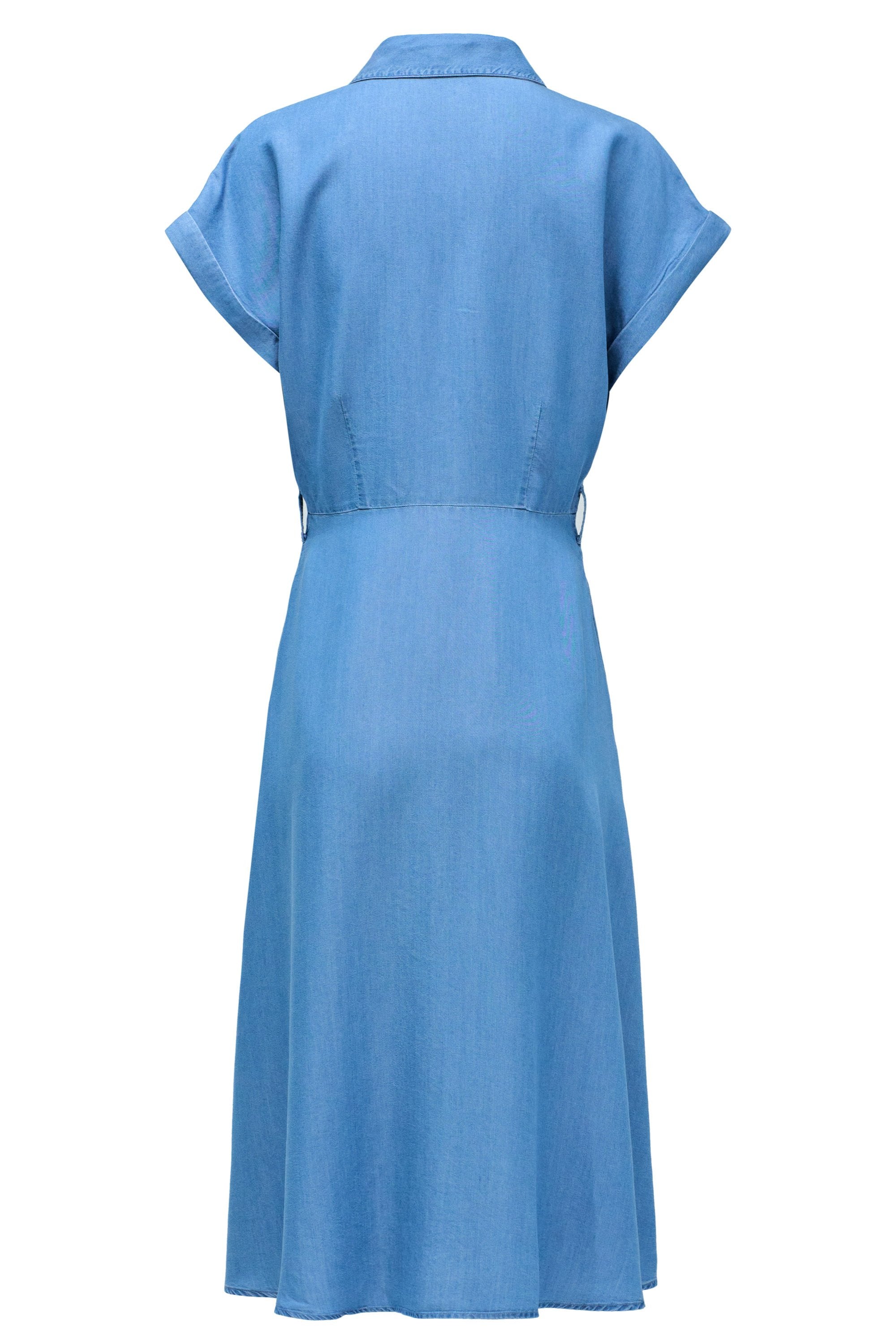 Lightdenim Dress With Belt in Medium Light Dresses Salsa Jeans