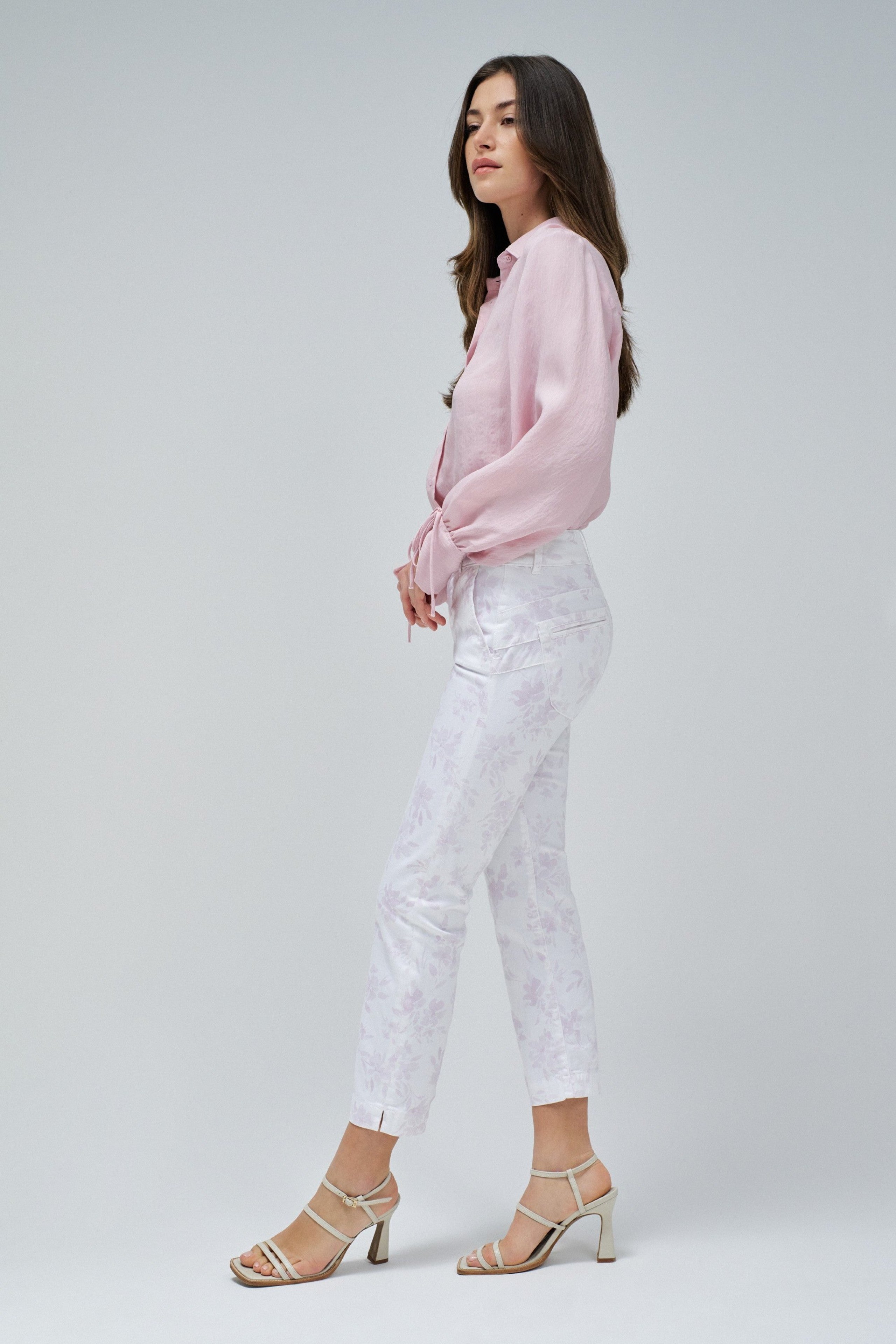 Secret Chino Print in Light Beige Pants Salsa Jeans