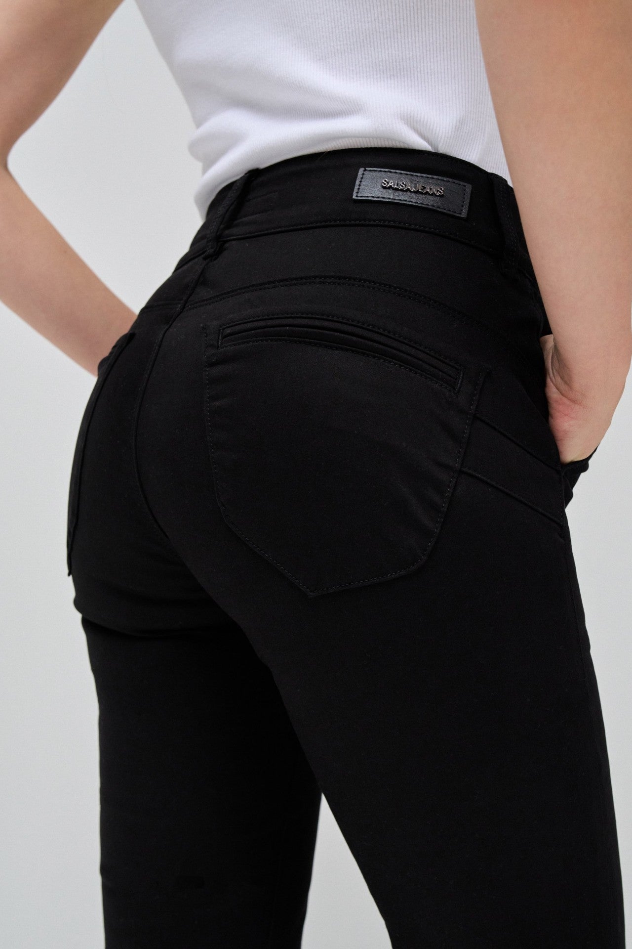 Secret Chino Straight in Black Pants Salsa Jeans