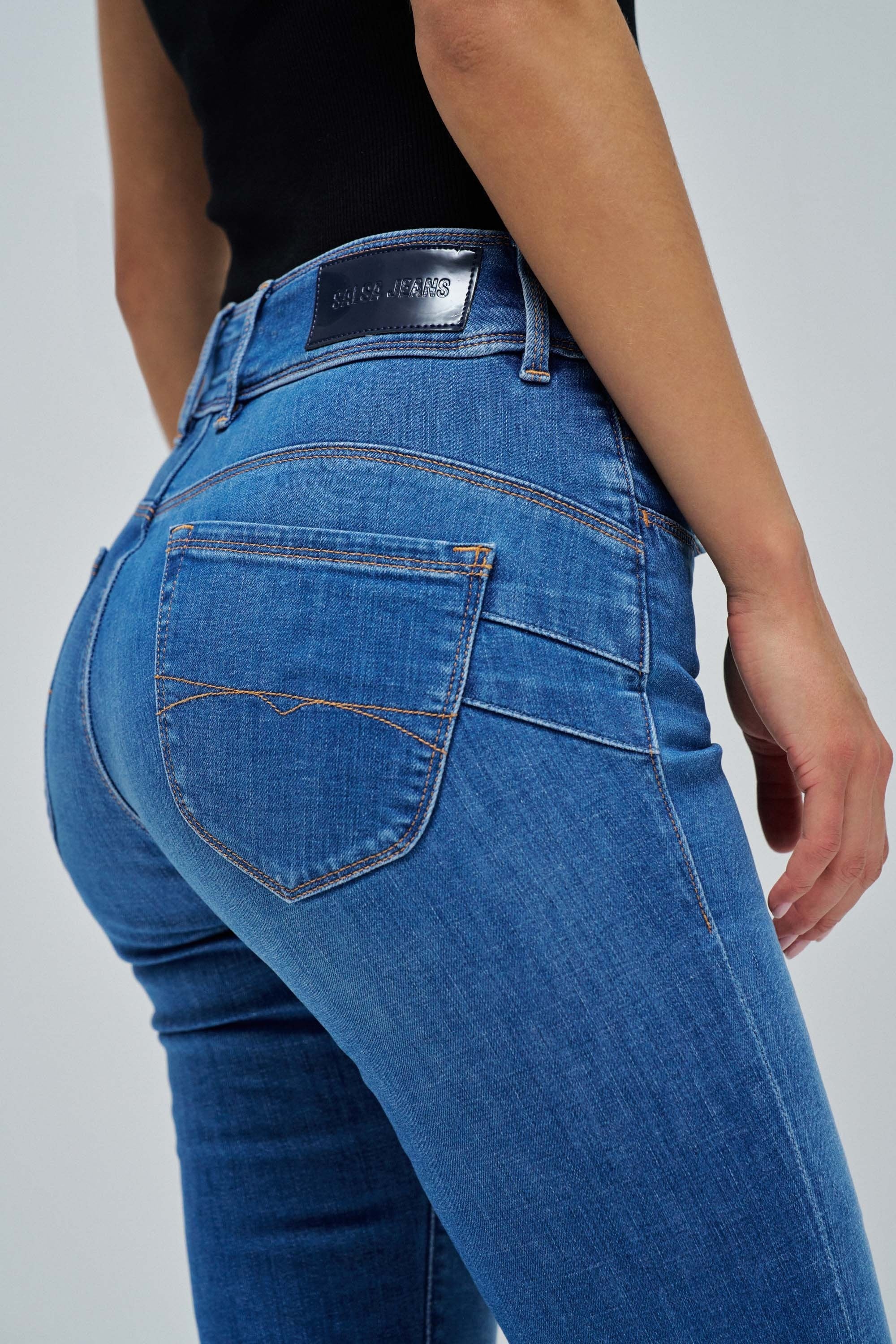 Bermuda Secret Denim in Medium Light Shorts Salsa Jeans