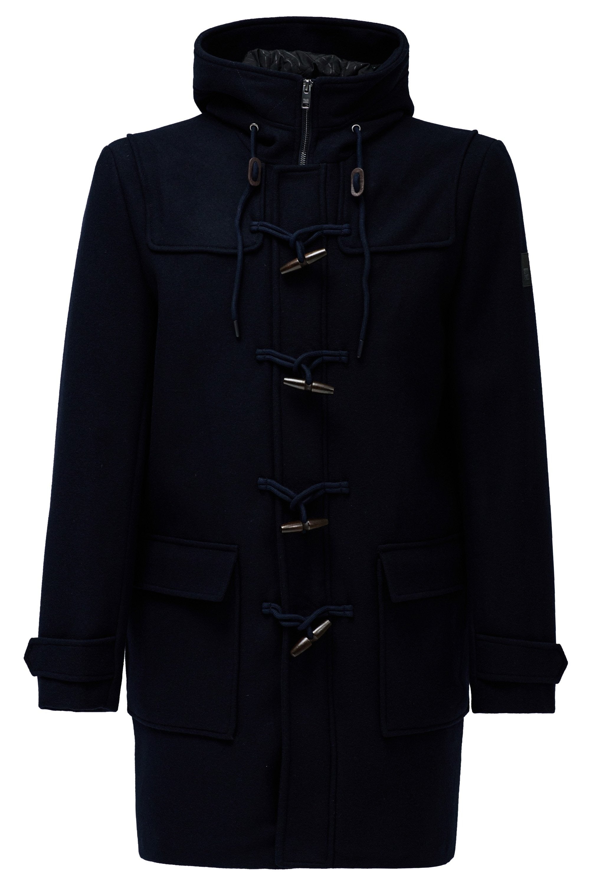 Wool Duffle Coat in Dark Blue Jackets Salsa Jeans