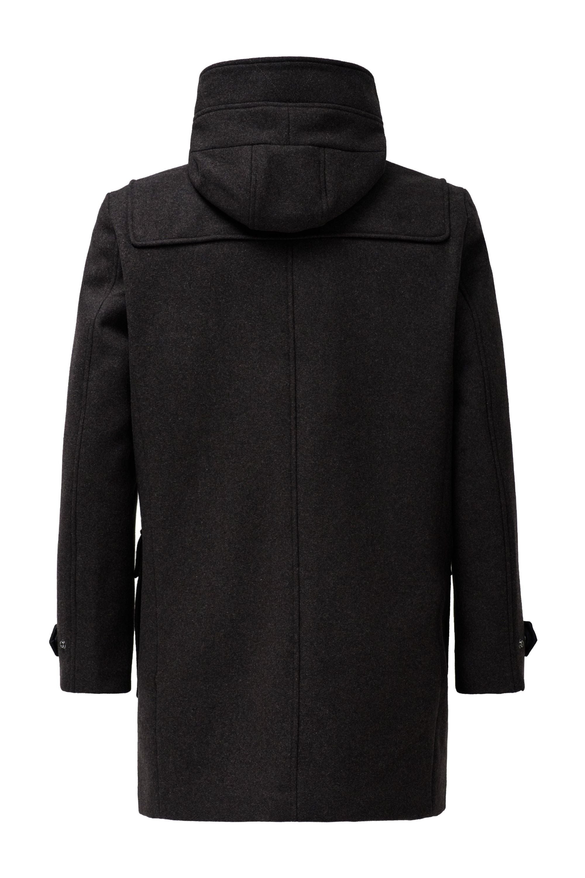 Wool Duffle Coat in Dark Brown