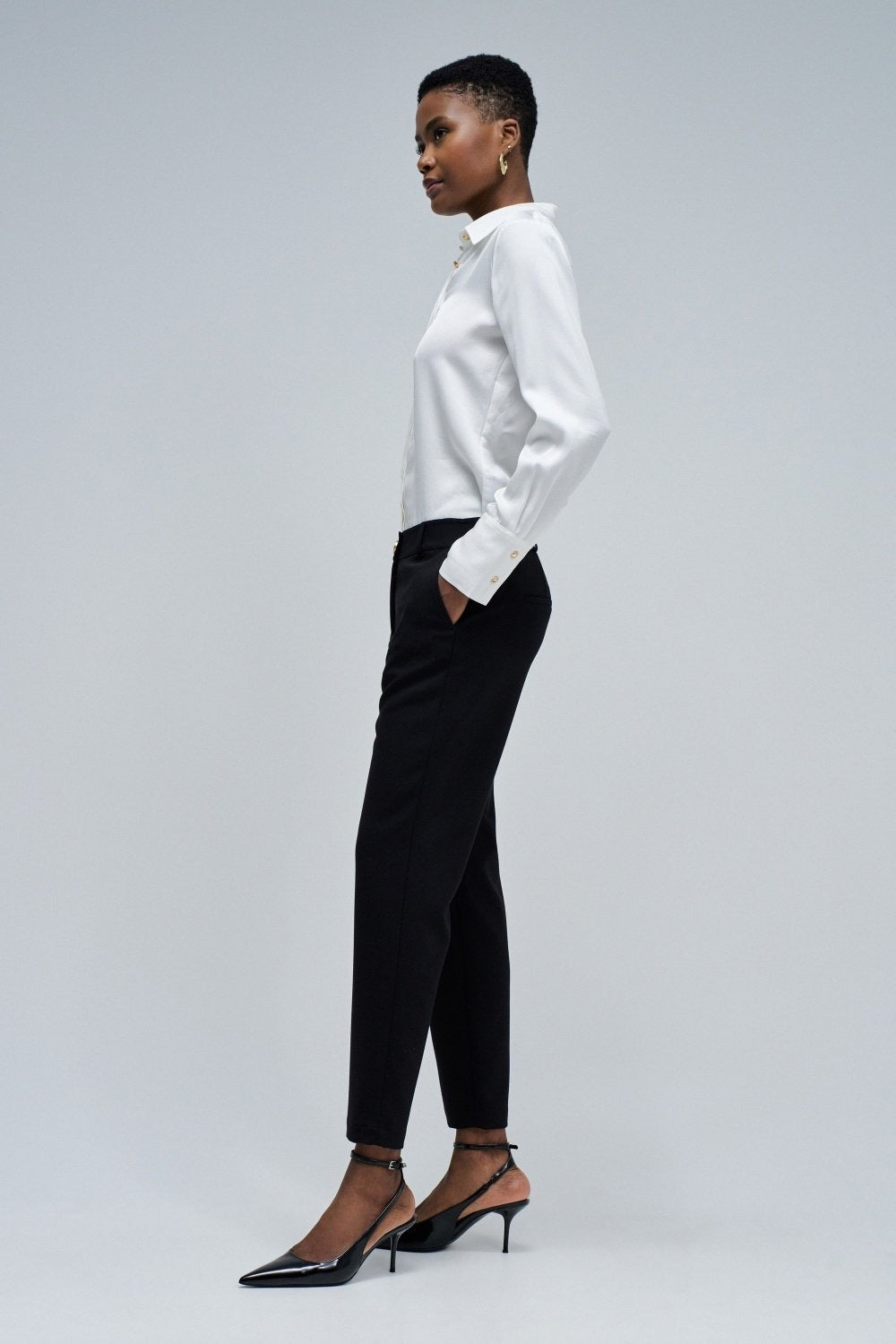 Basic High Waist Chino in Black Pants Salsa Jeans