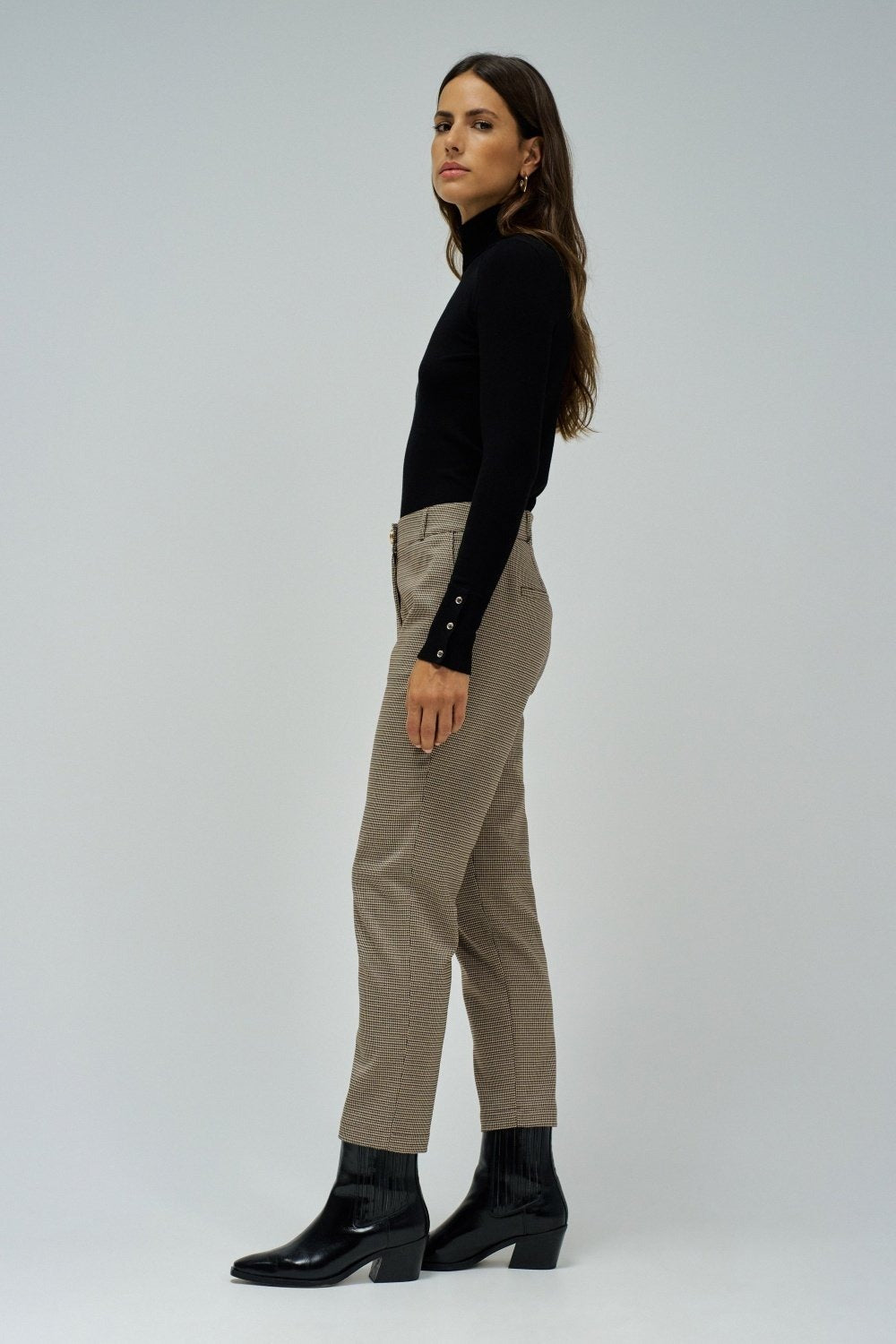 Basic High Waist Chino in Medium Brown Pants Salsa Jeans