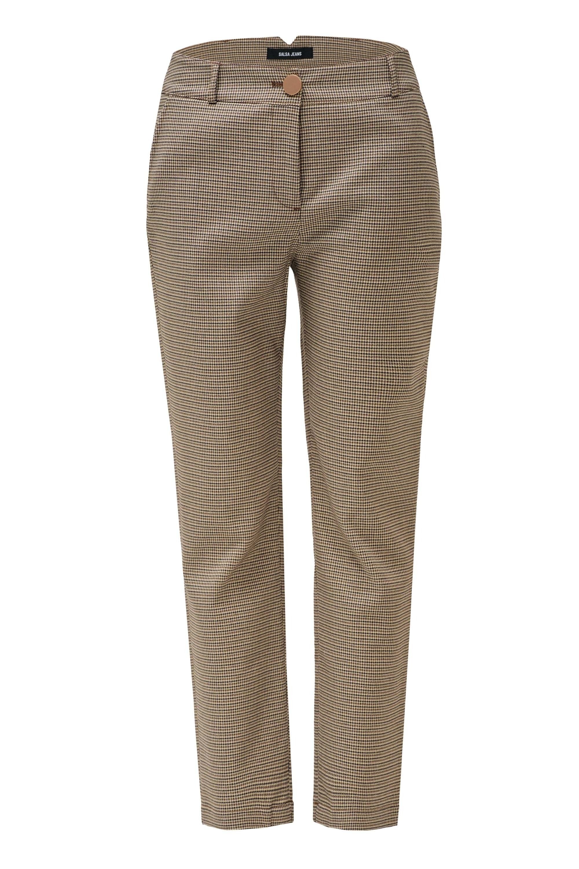 Basic High Waist Chino in Medium Brown Pants Salsa Jeans