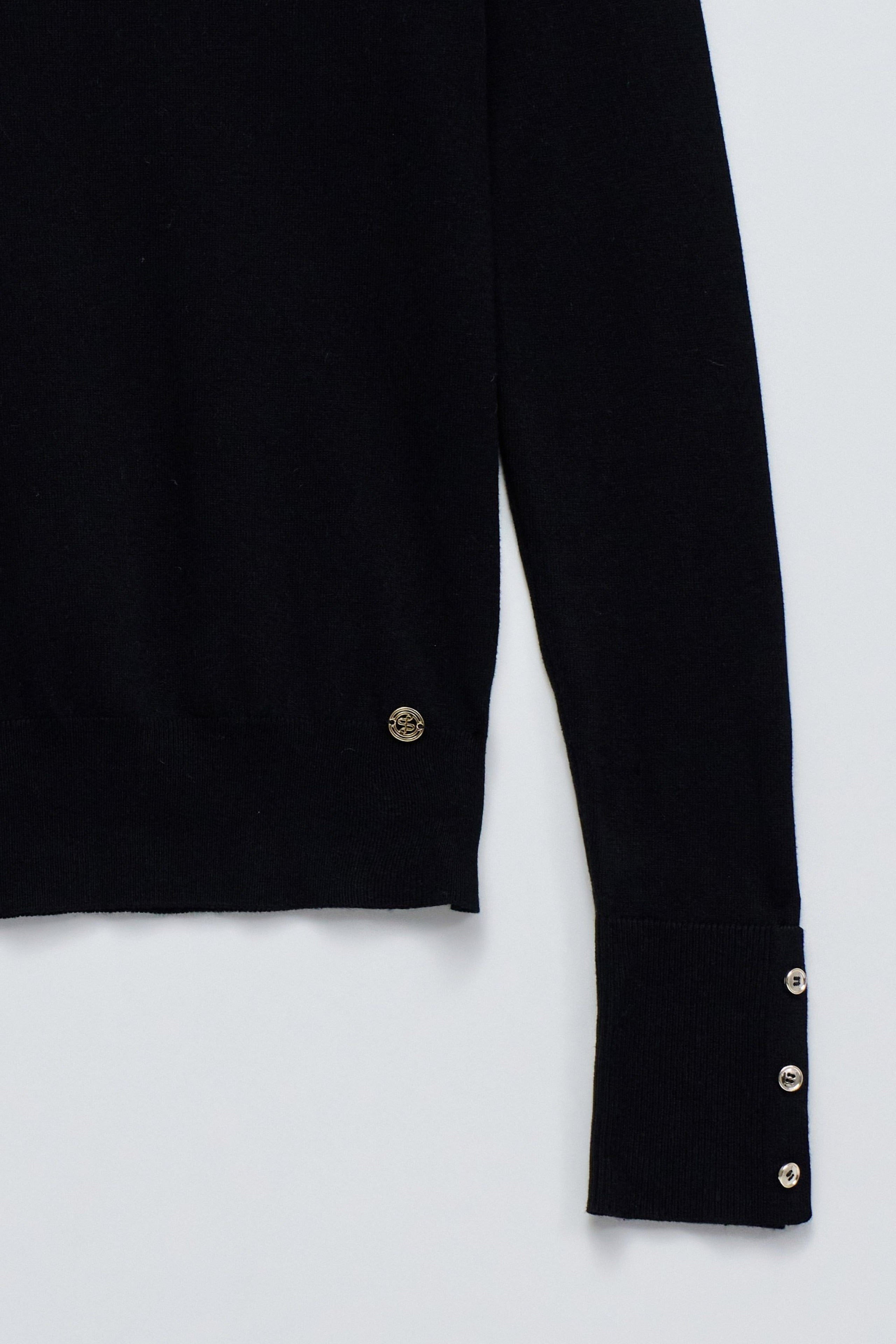 Basic Long Sleeve in Black Sweater Salsa Jeans