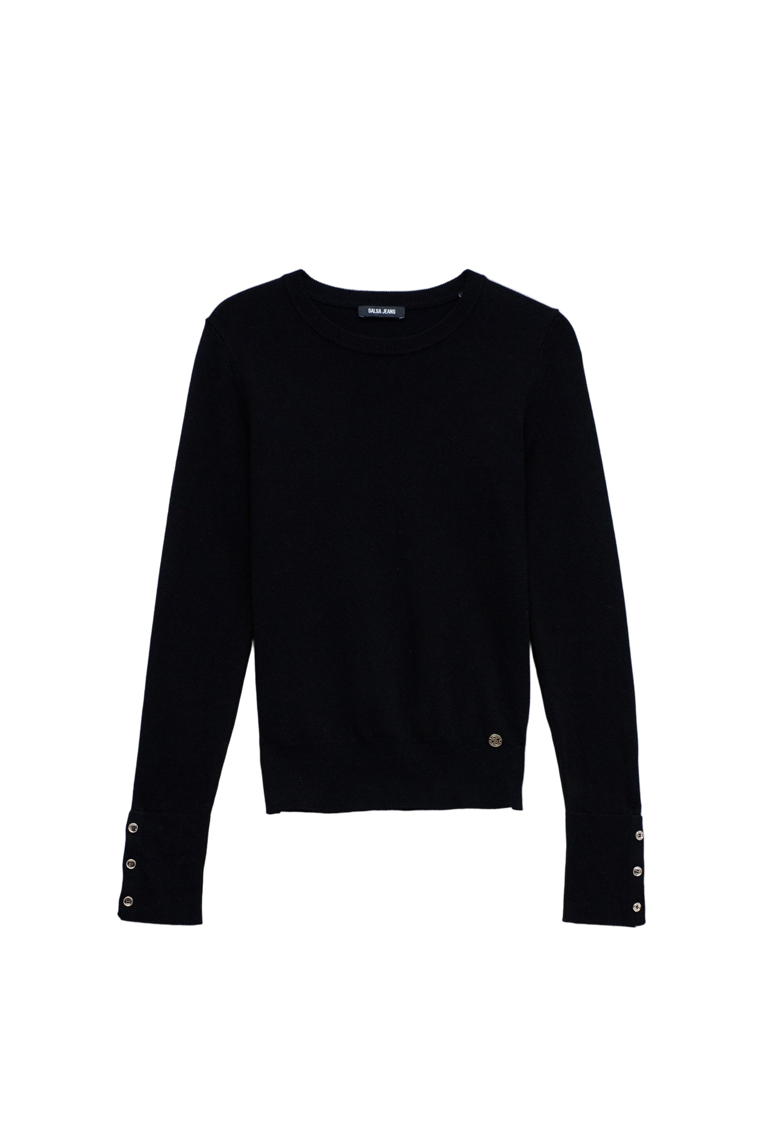 Basic Long Sleeve in Black Sweater Salsa Jeans
