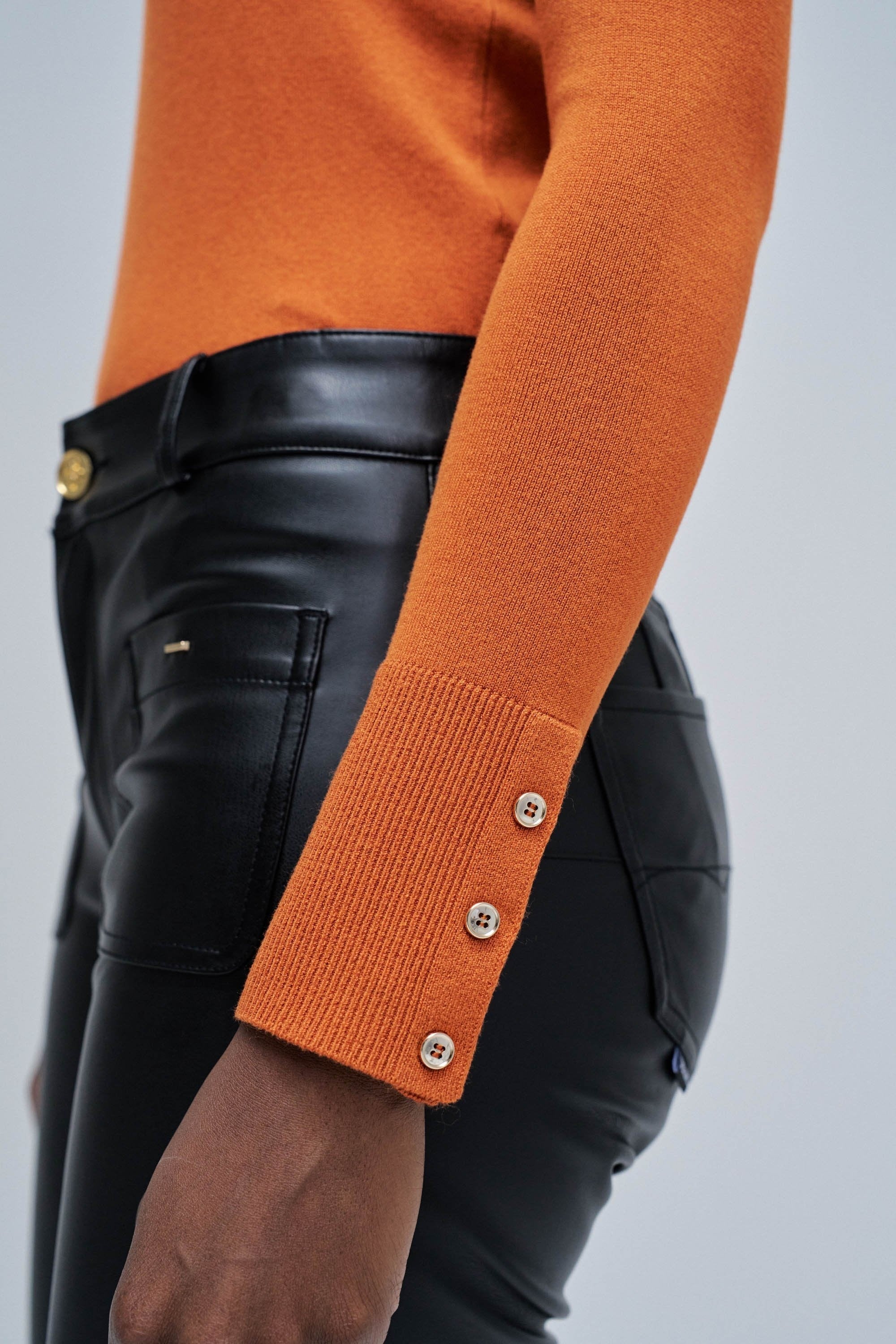 Basic Long Sleeve in Medium Orange Sweater Salsa Jeans