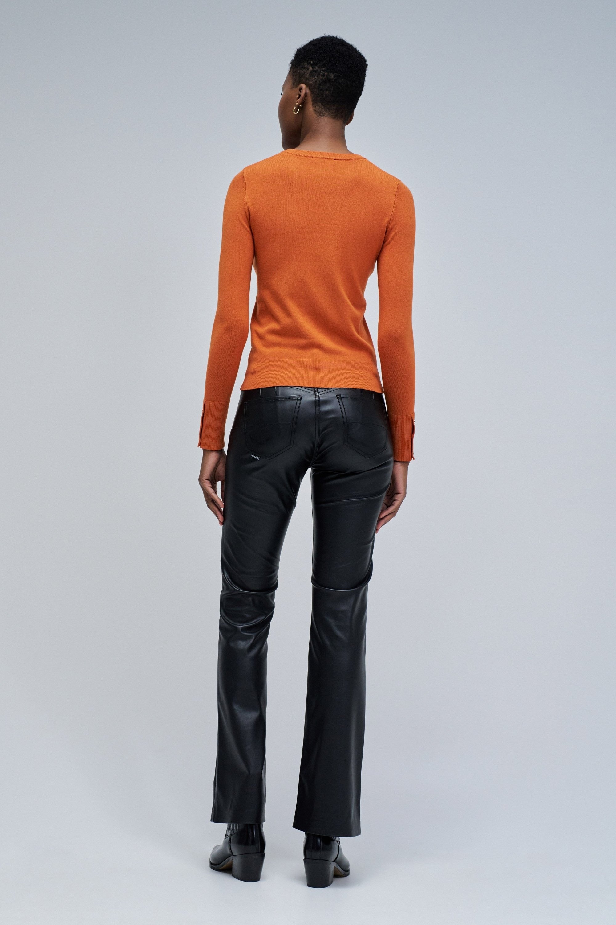 Basic Long Sleeve in Medium Orange Sweater Salsa Jeans