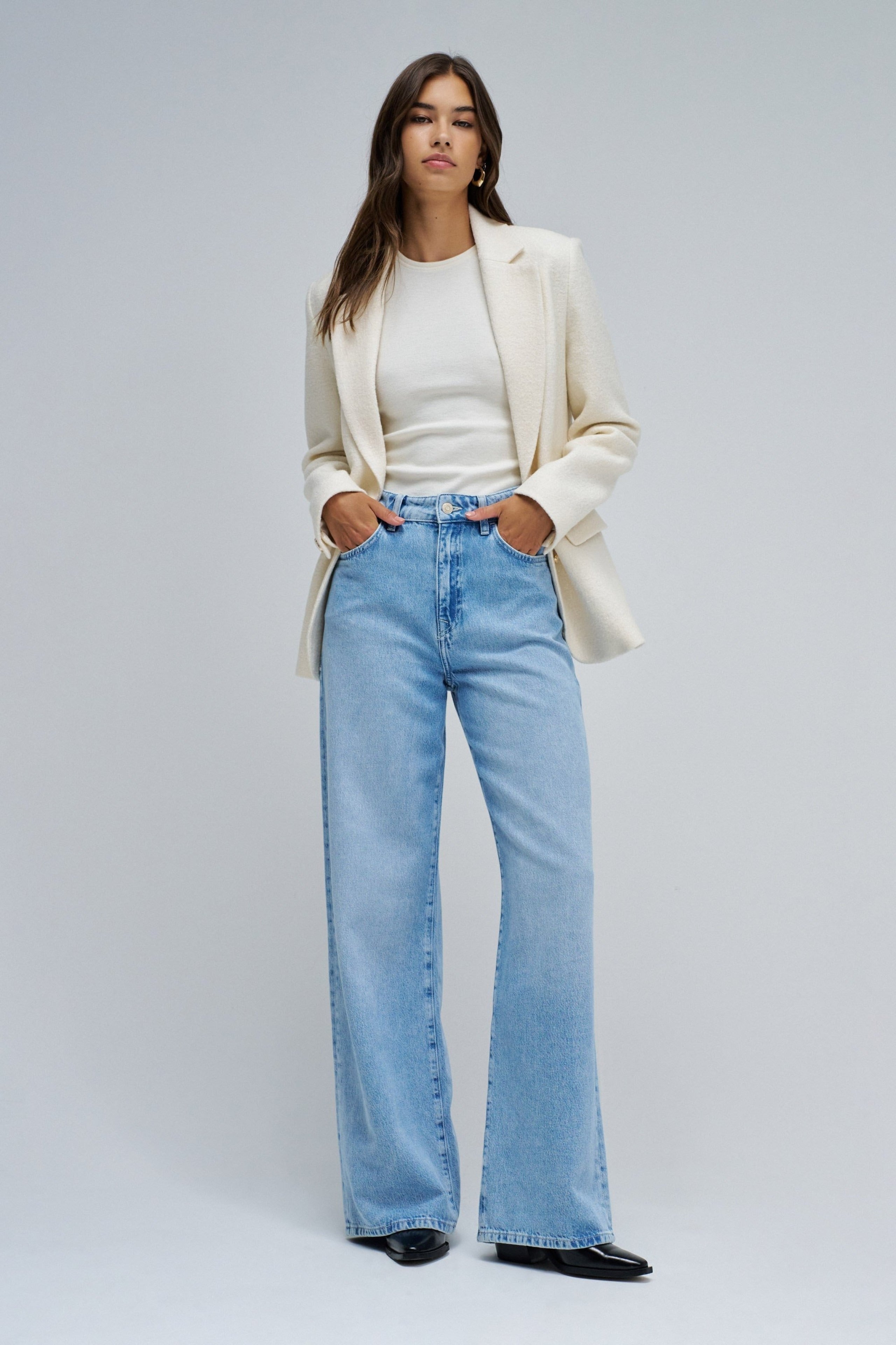 Wide-leg jeans in light wash Jeans Salsa Jeans