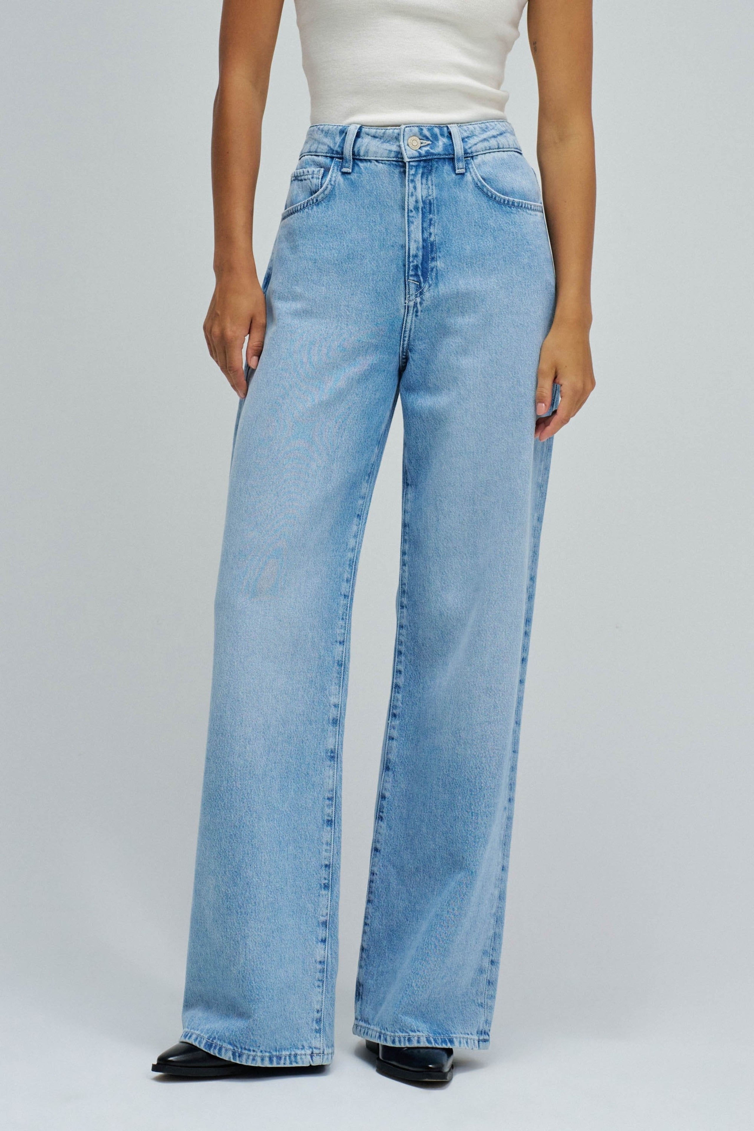 Wide-leg jeans in light wash Jeans Salsa Jeans