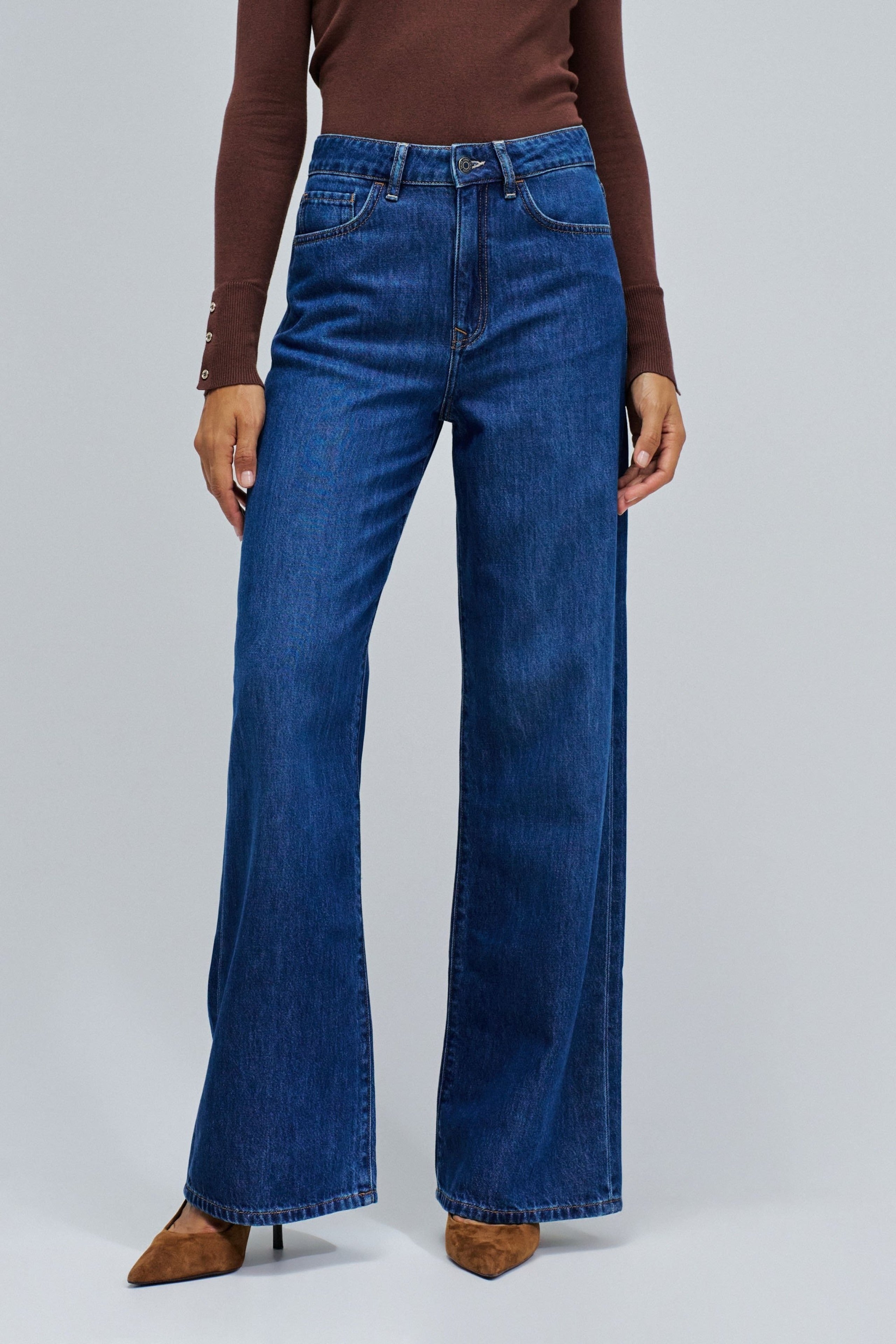 Wide-leg jeans in medium wash Salsa Jeans