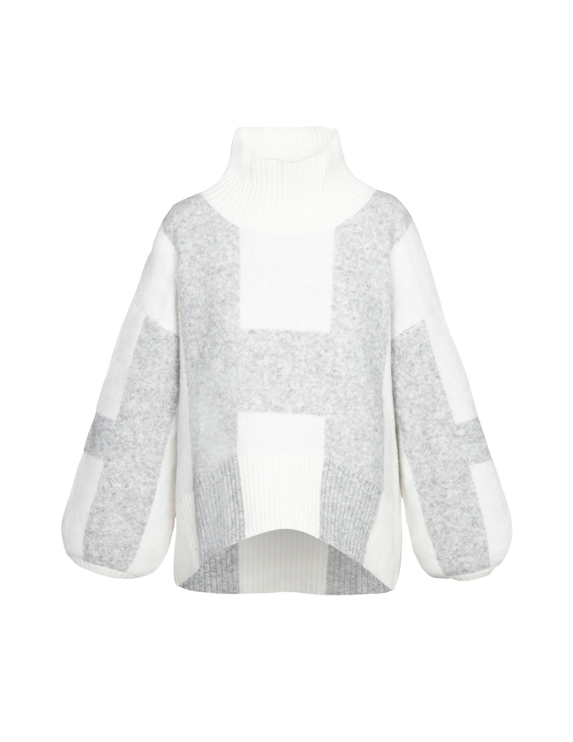 ISA Sweater in Offwhite/grey Sweater Hést
