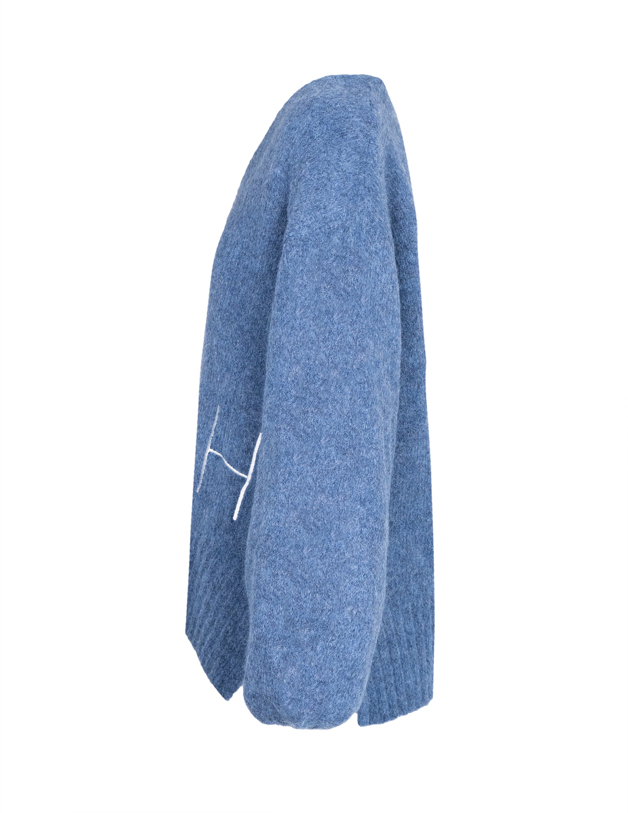SOFIE V-neck Sweater in Blue Sweater Hést