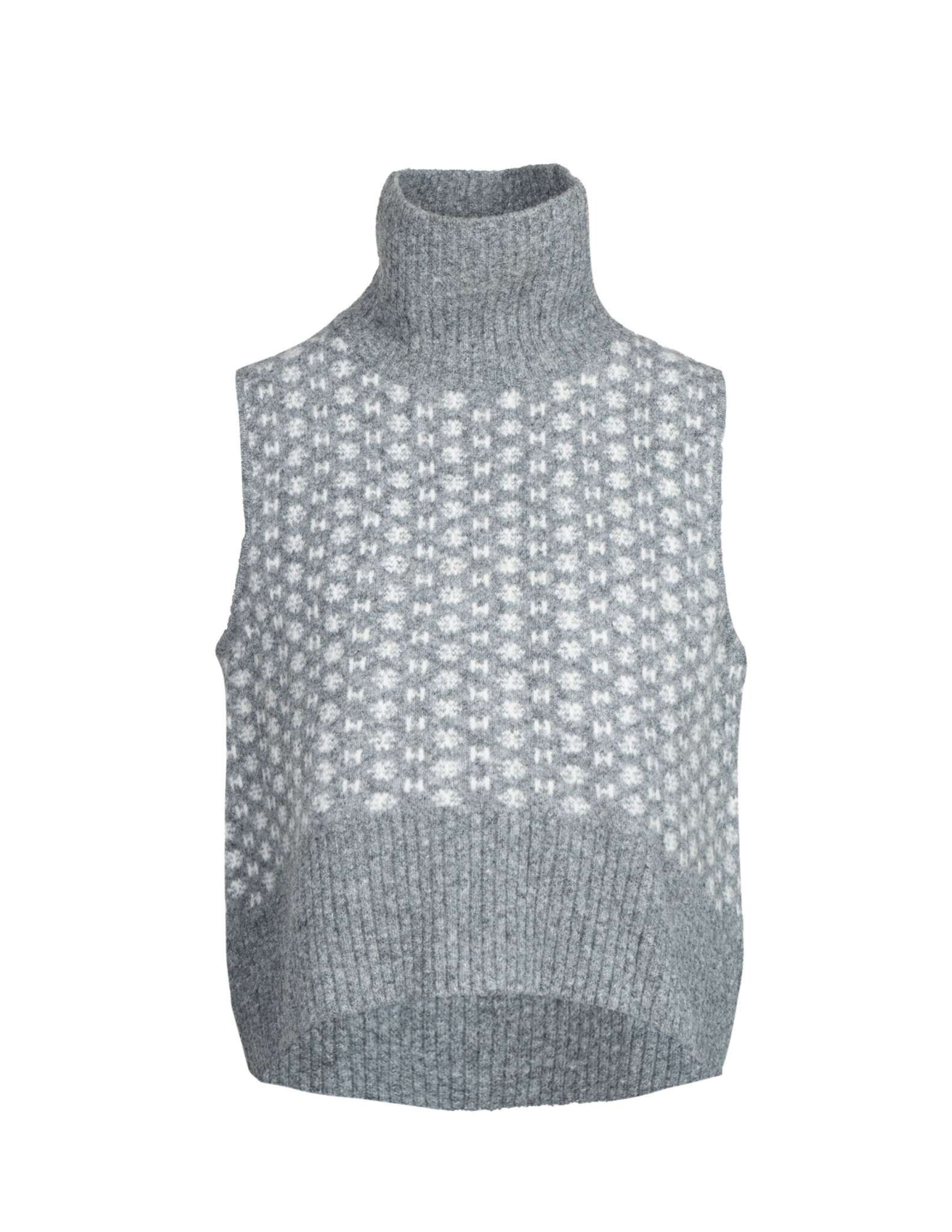 LOGO Vest in Dark grey melange Pullover Hést