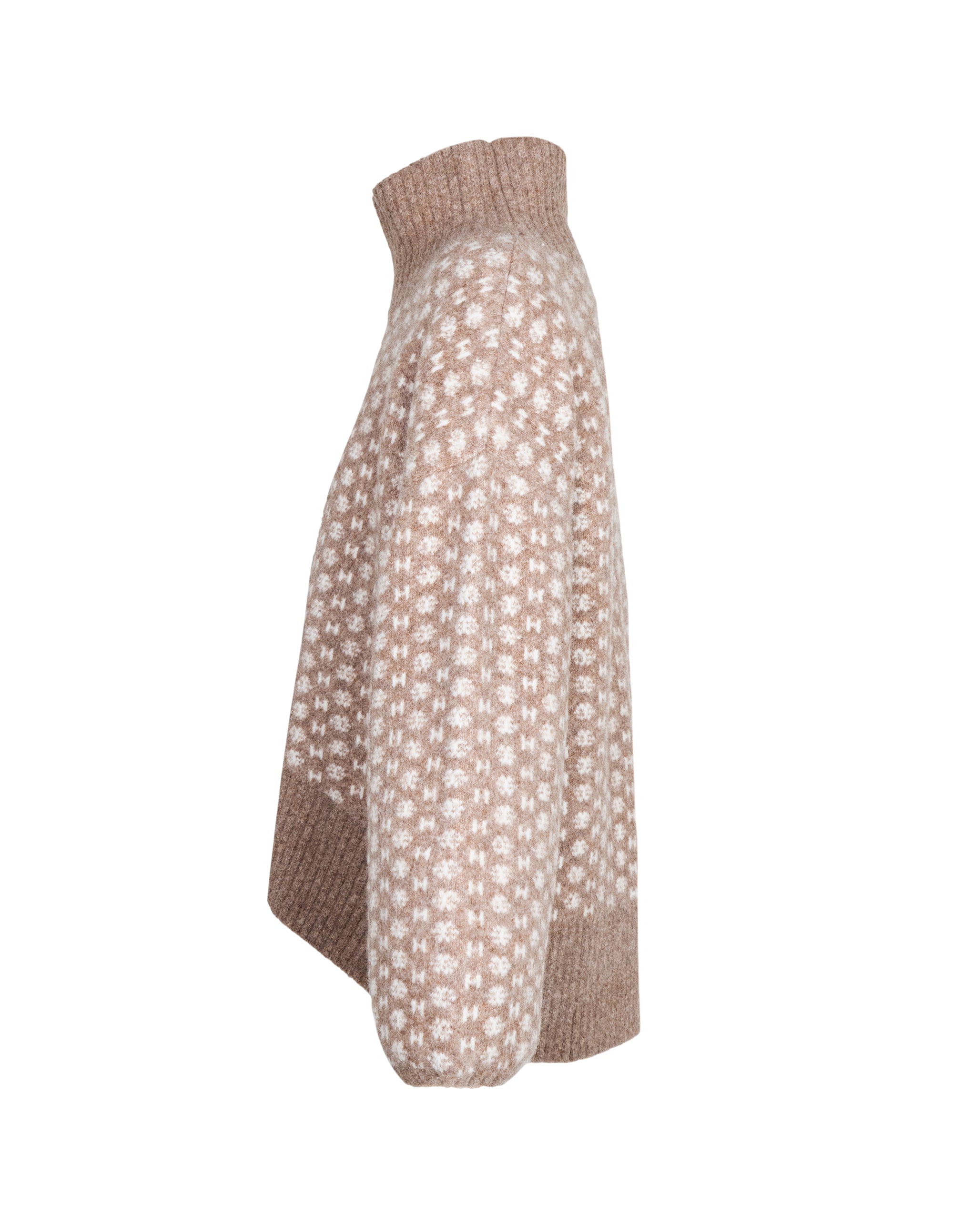 LOGO Sweater in Brown melange/white Sweater Hést