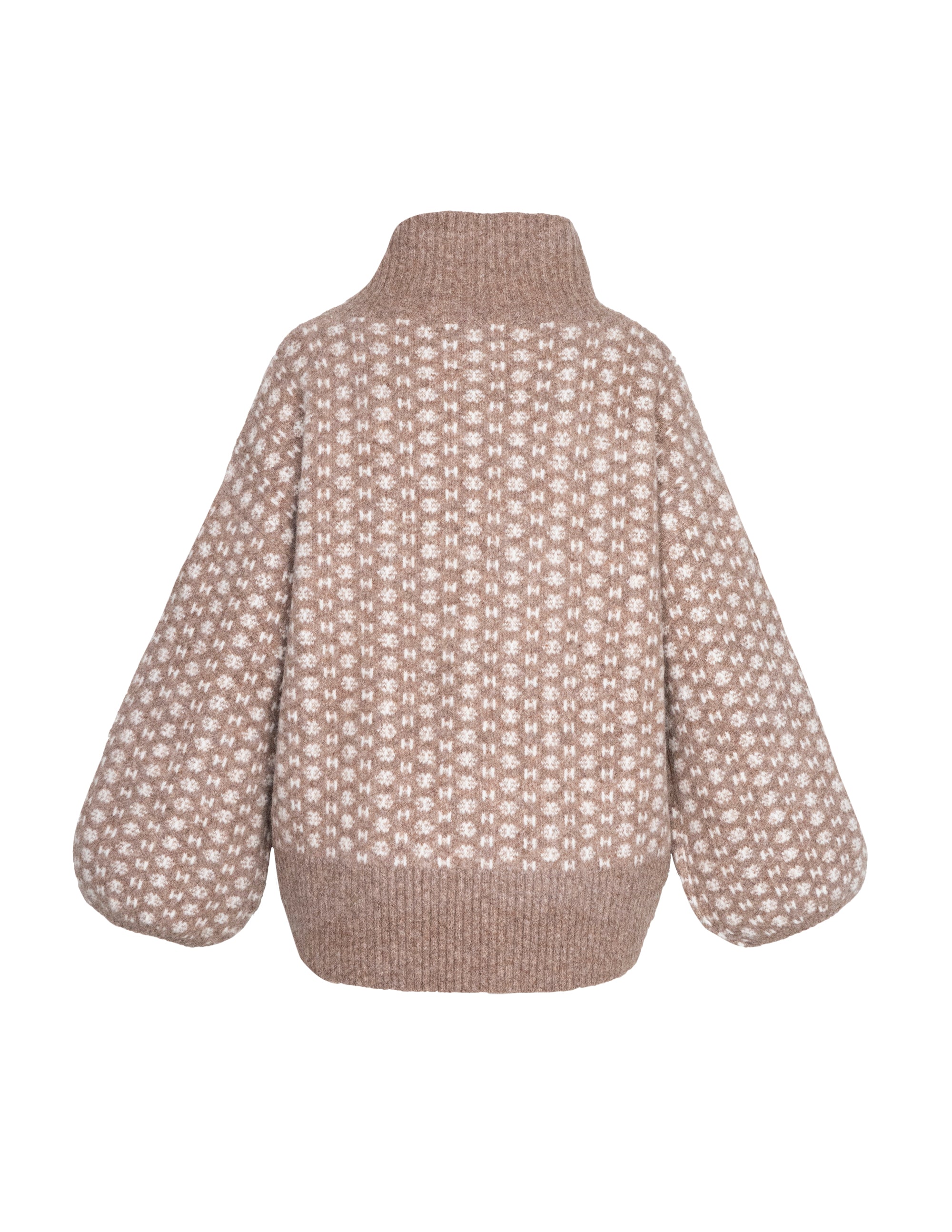 LOGO Sweater in Brown melange/white Sweater Hést