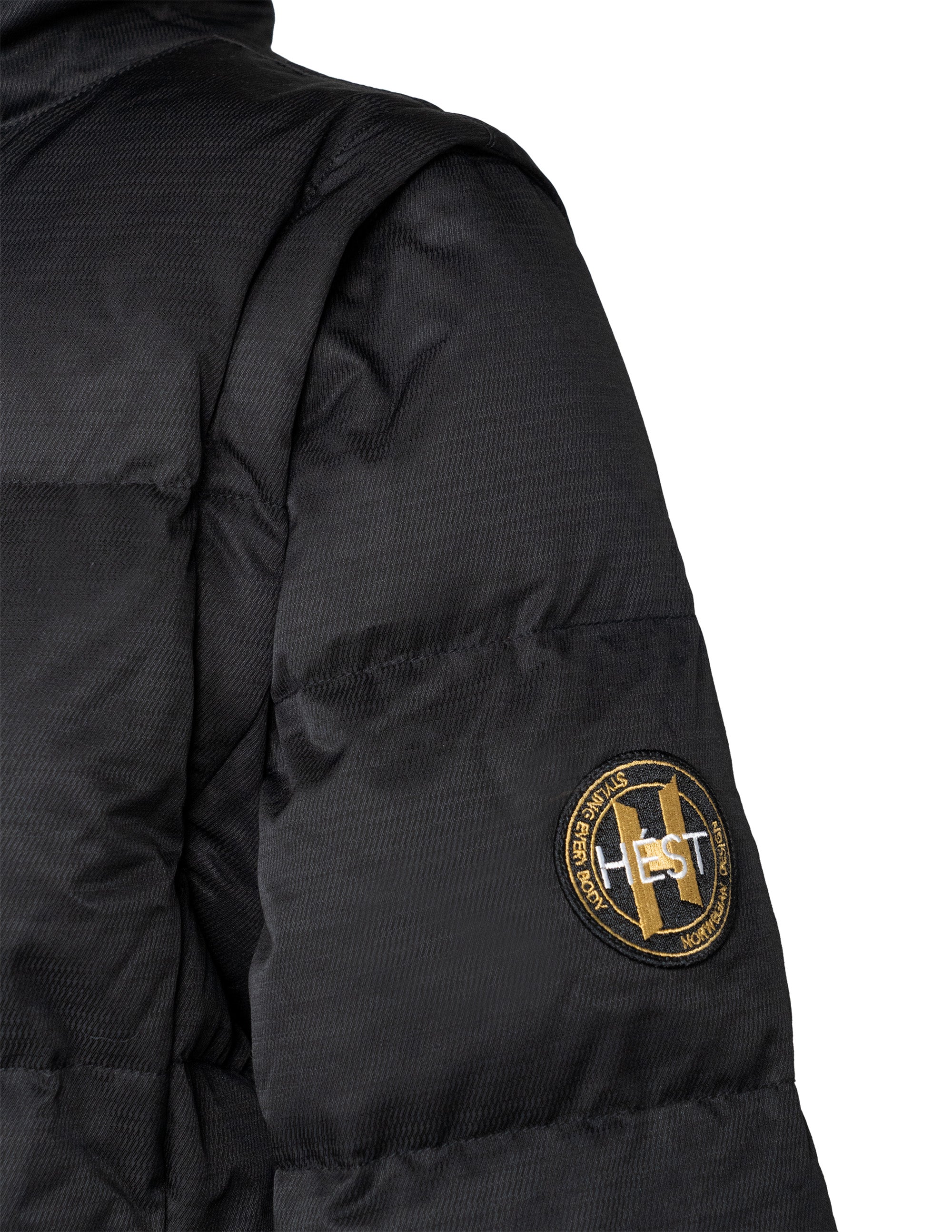 EDDA 2in1 Down Coat/ Vest in Black Jackets Hést