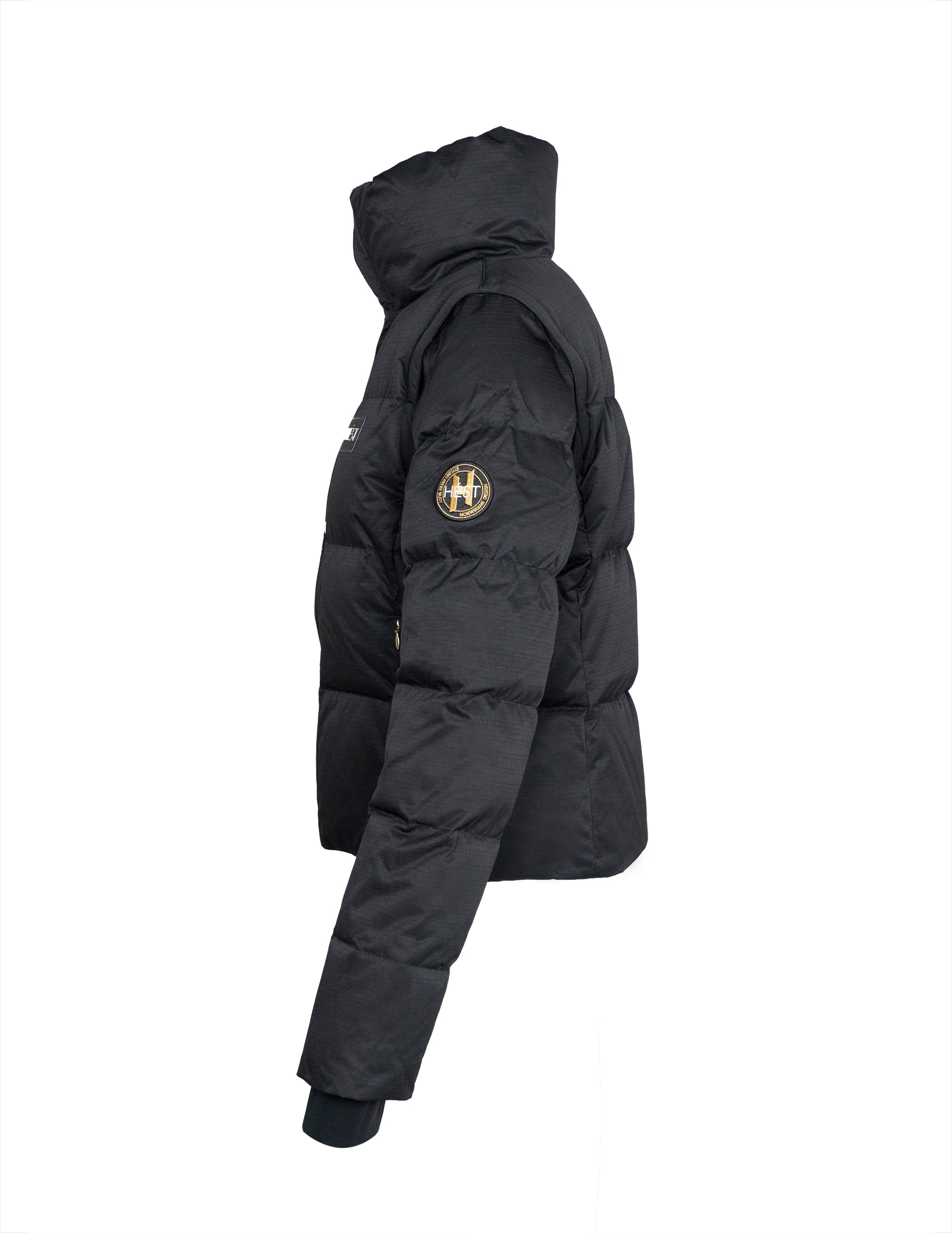 EDDA 2in1 Down Jacket/ Vest in Black Jackets Hést