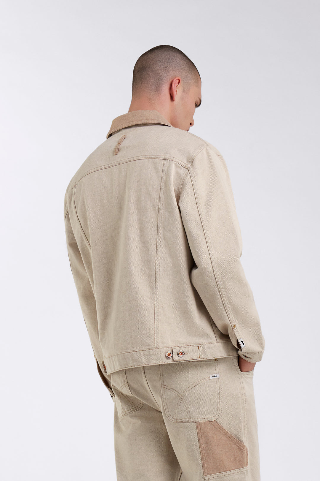Frank Jacket in Bicolor Beige Jackets GAS