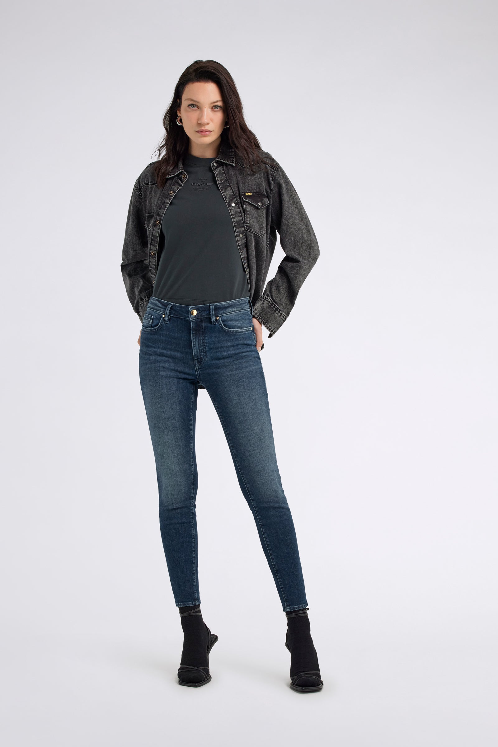 Star Up in Dark Used Jeans GAS