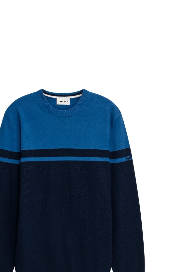 Avier Round Neck in Dark Blue / Navy Blue Sweater GAS
